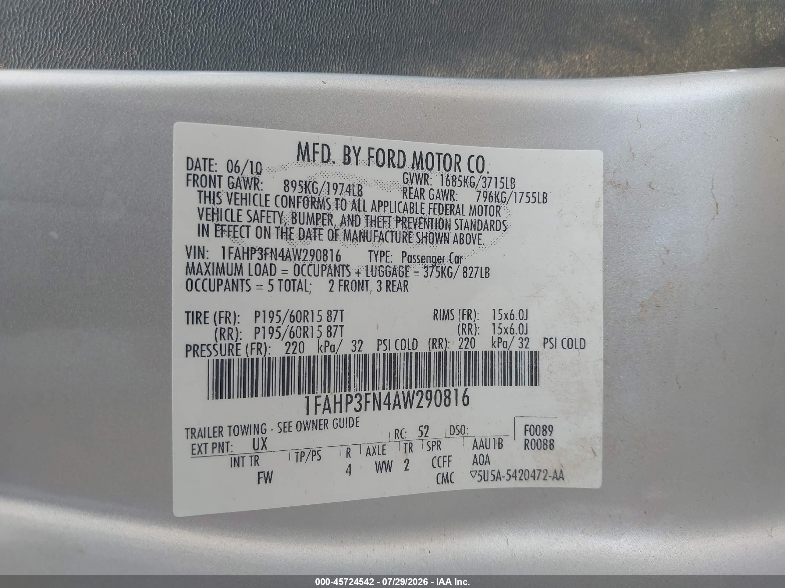 2010 Ford Focus Se Silver vin: 1FAHP3FN4AW290816