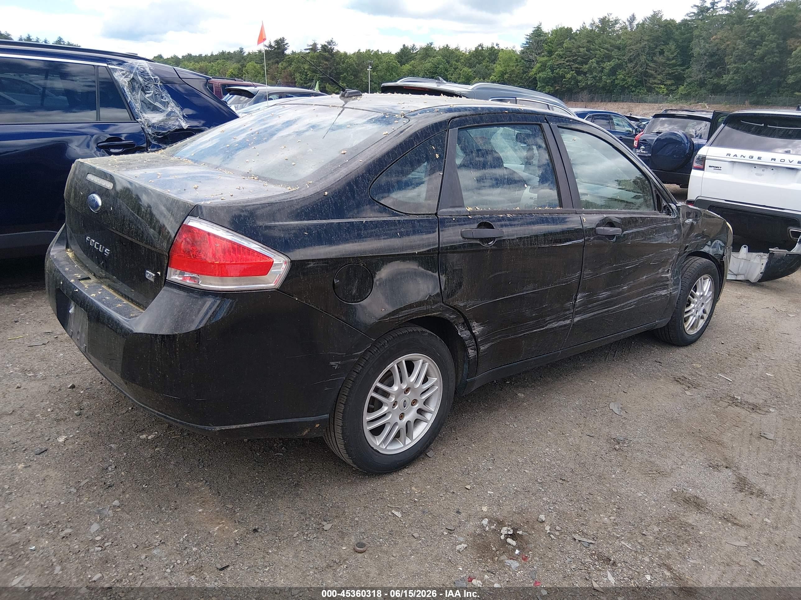 2011 Ford Focus Se Black vin: 1FAHP3FN4BW132168