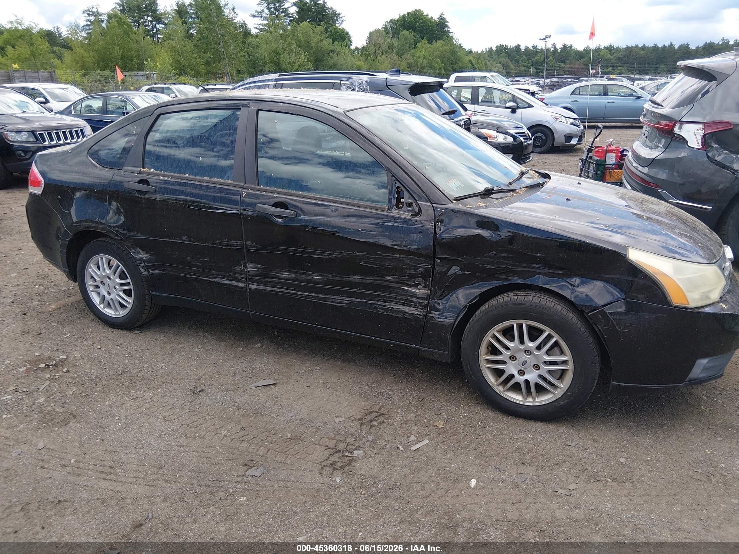 2011 Ford Focus Se Black vin: 1FAHP3FN4BW132168