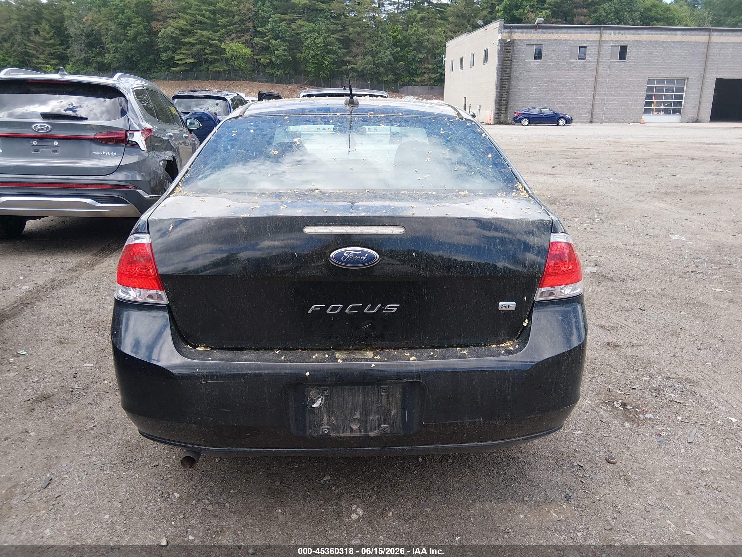 2011 Ford Focus Se Black vin: 1FAHP3FN4BW132168