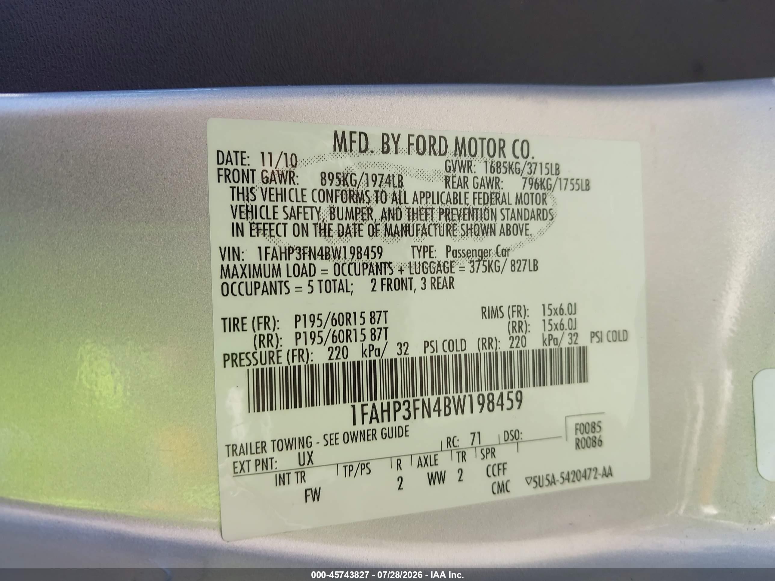 2011 Ford Focus Se Gray vin: 1FAHP3FN4BW198459