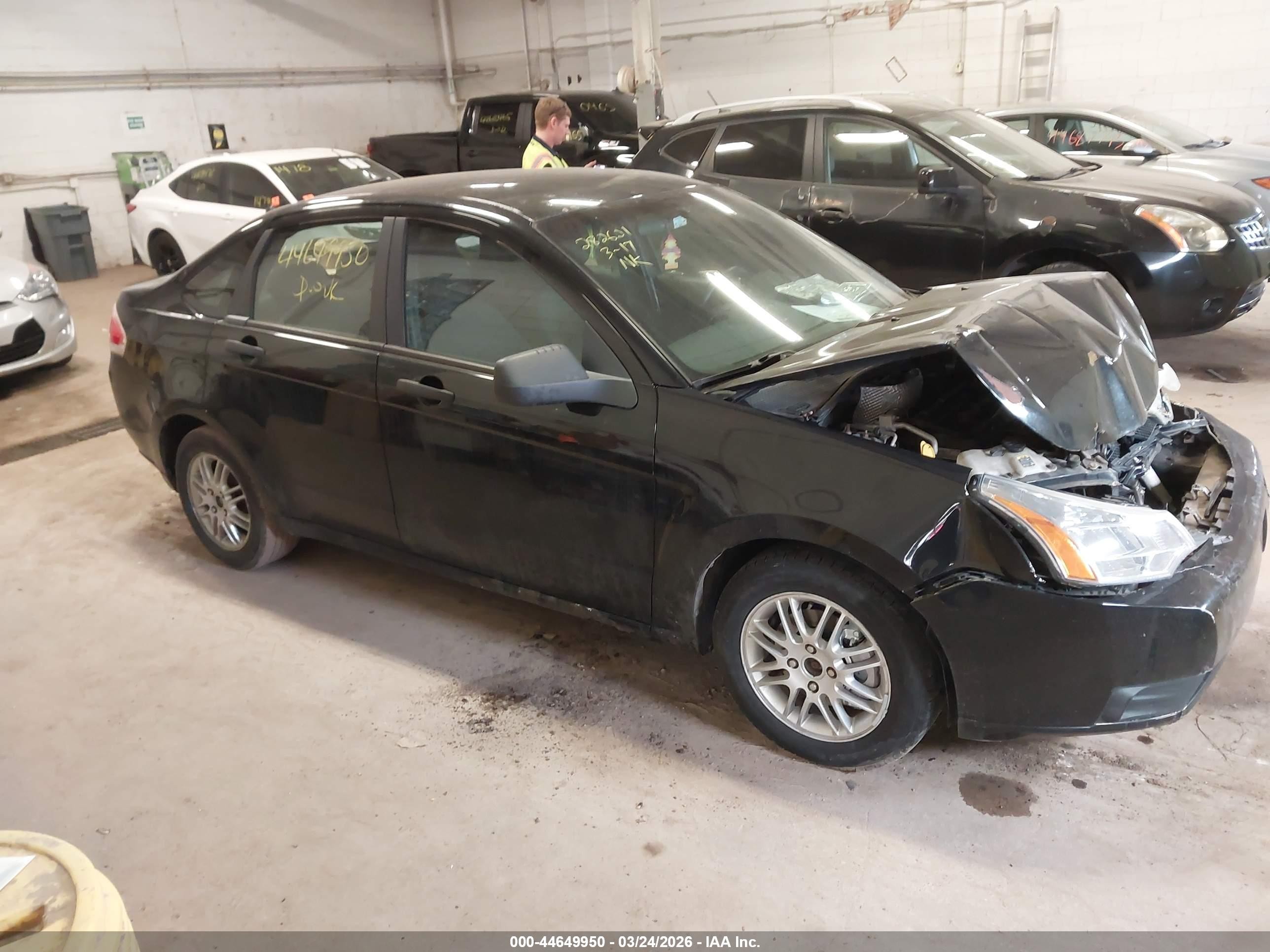 2010 Ford Focus Se Black vin: 1FAHP3FN5AW108122