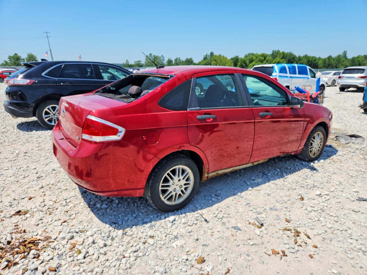 2010 Ford Focus Se Red vin: 1FAHP3FN5AW150841