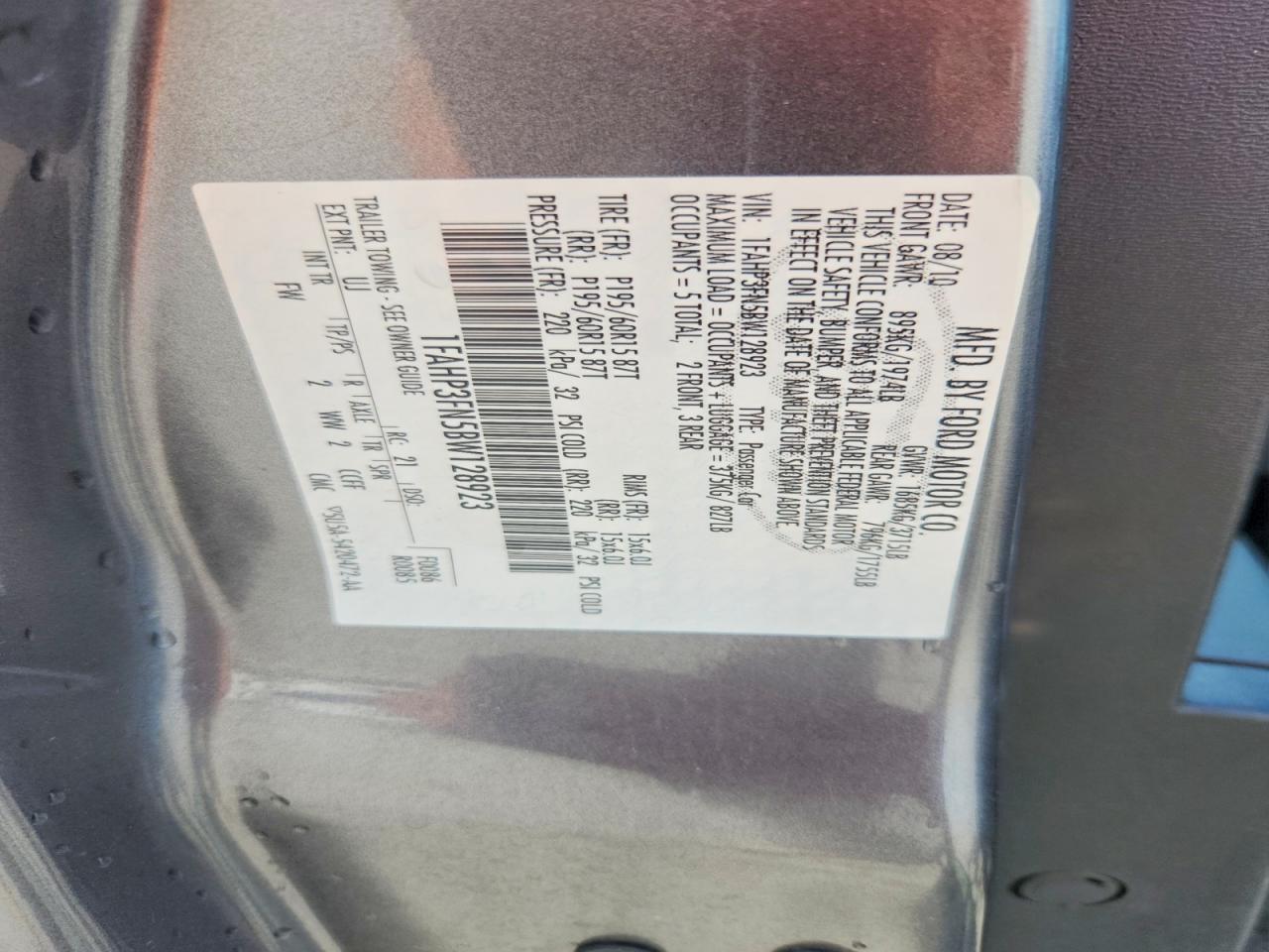 2011 Ford Focus Se Gray vin: 1FAHP3FN5BW128923