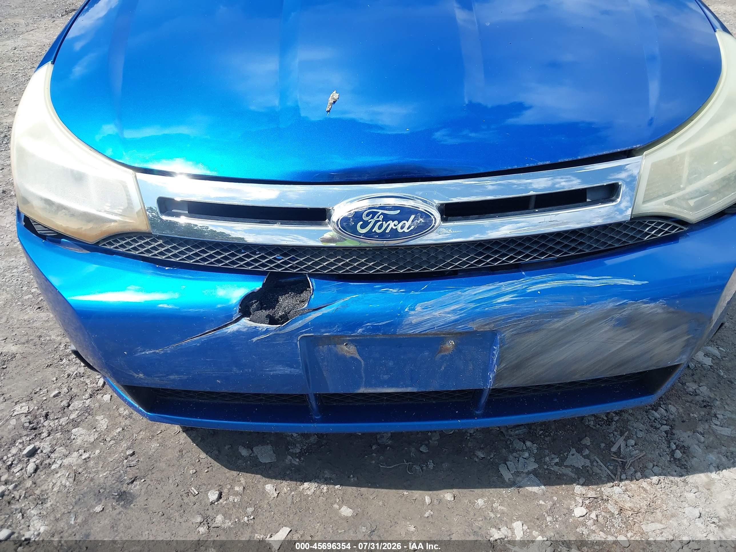 2011 Ford Focus Se Blue vin: 1FAHP3FN5BW137203