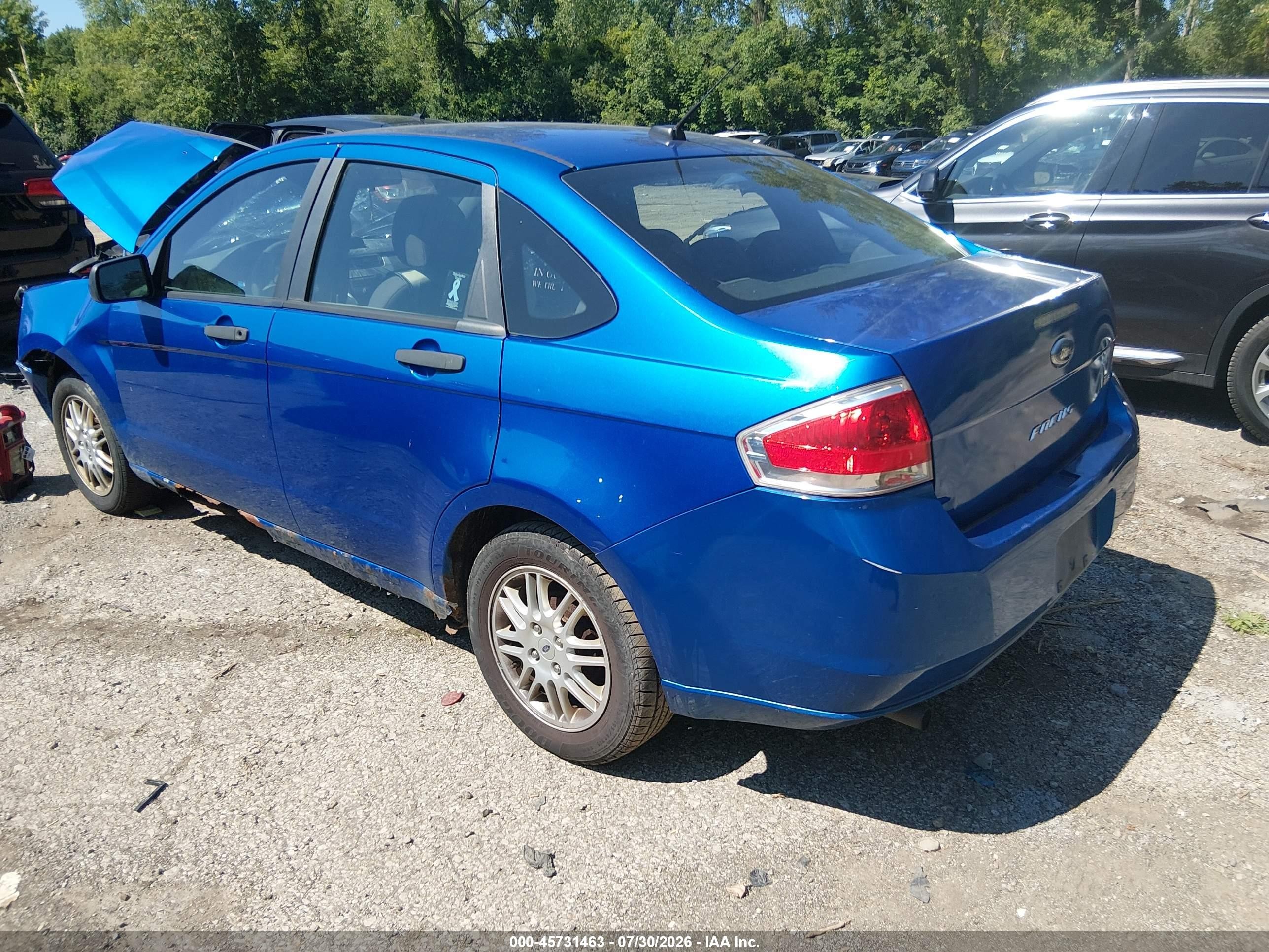 2011 Ford Focus Se Blue vin: 1FAHP3FN5BW144944