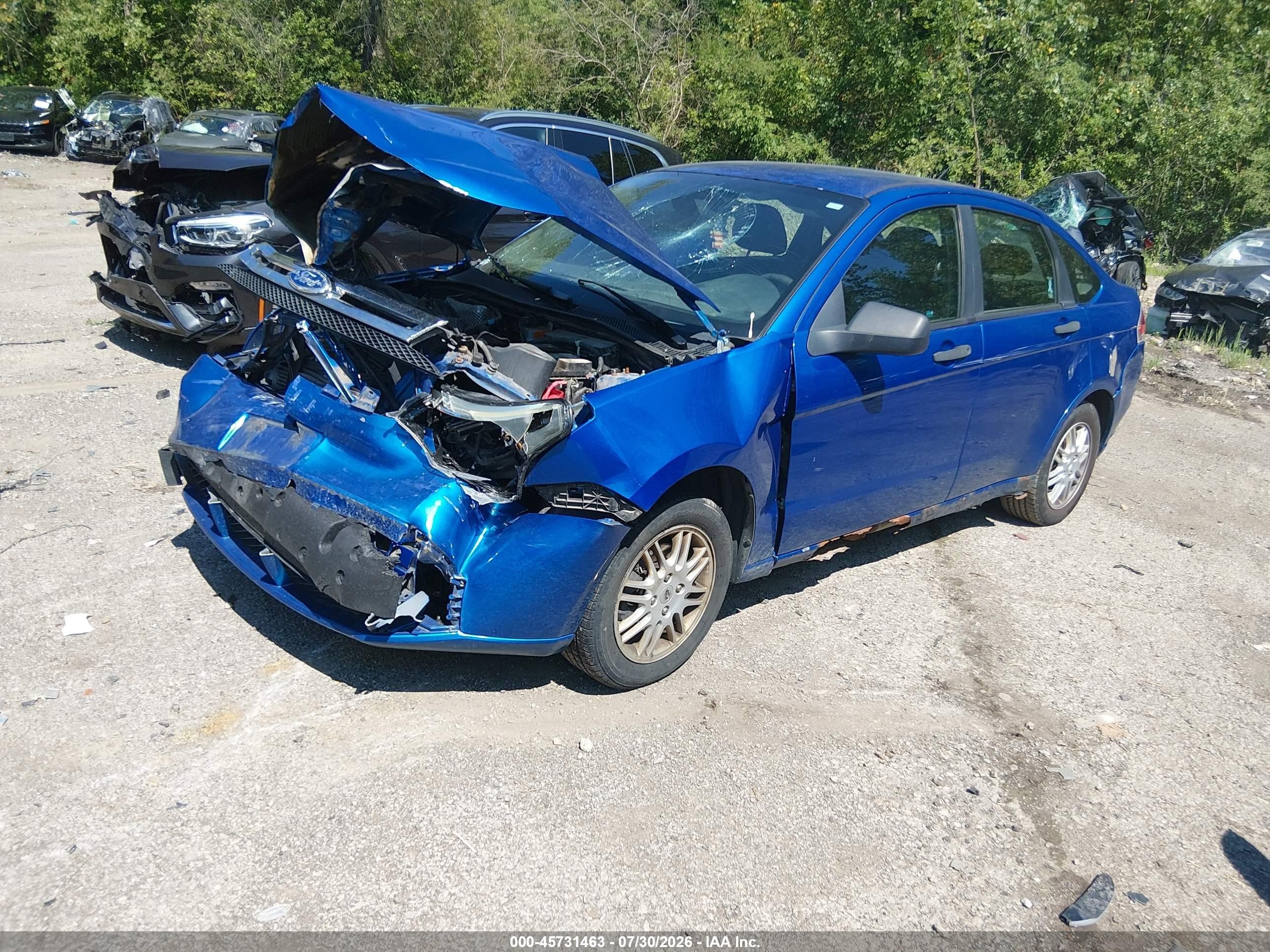 2011 Ford Focus Se Blue vin: 1FAHP3FN5BW144944
