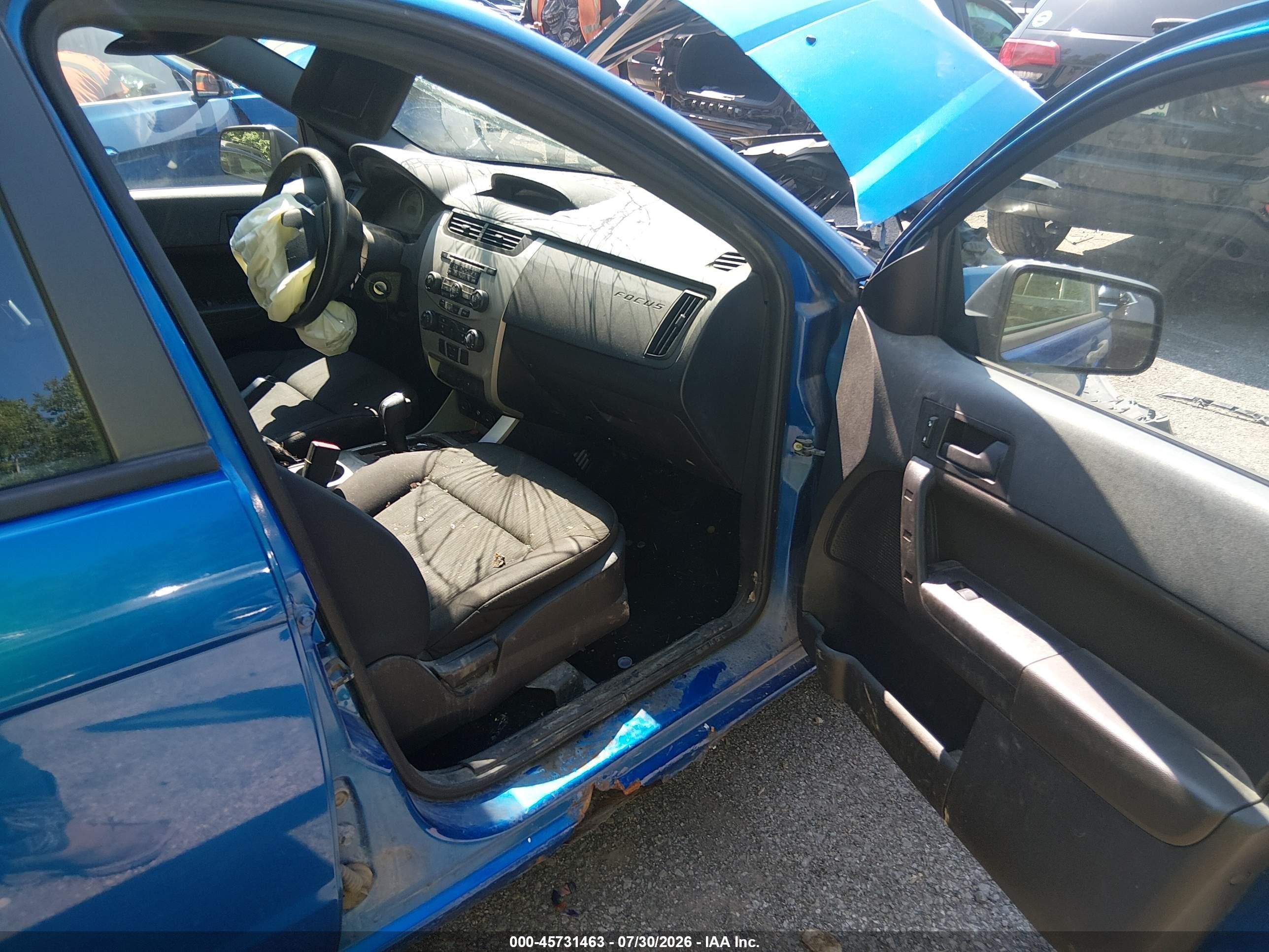 2011 Ford Focus Se Blue vin: 1FAHP3FN5BW144944