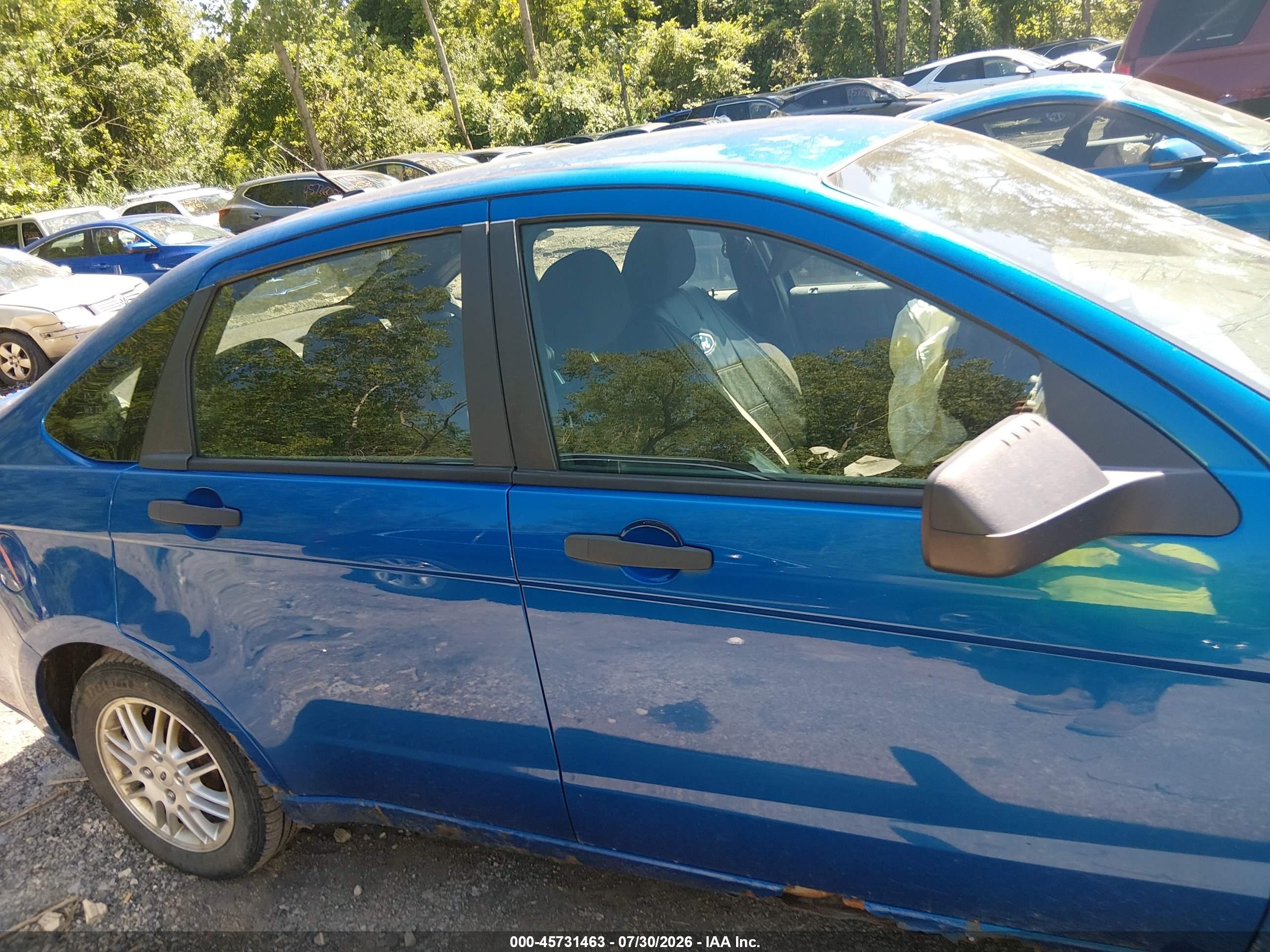 2011 Ford Focus Se Blue vin: 1FAHP3FN5BW144944