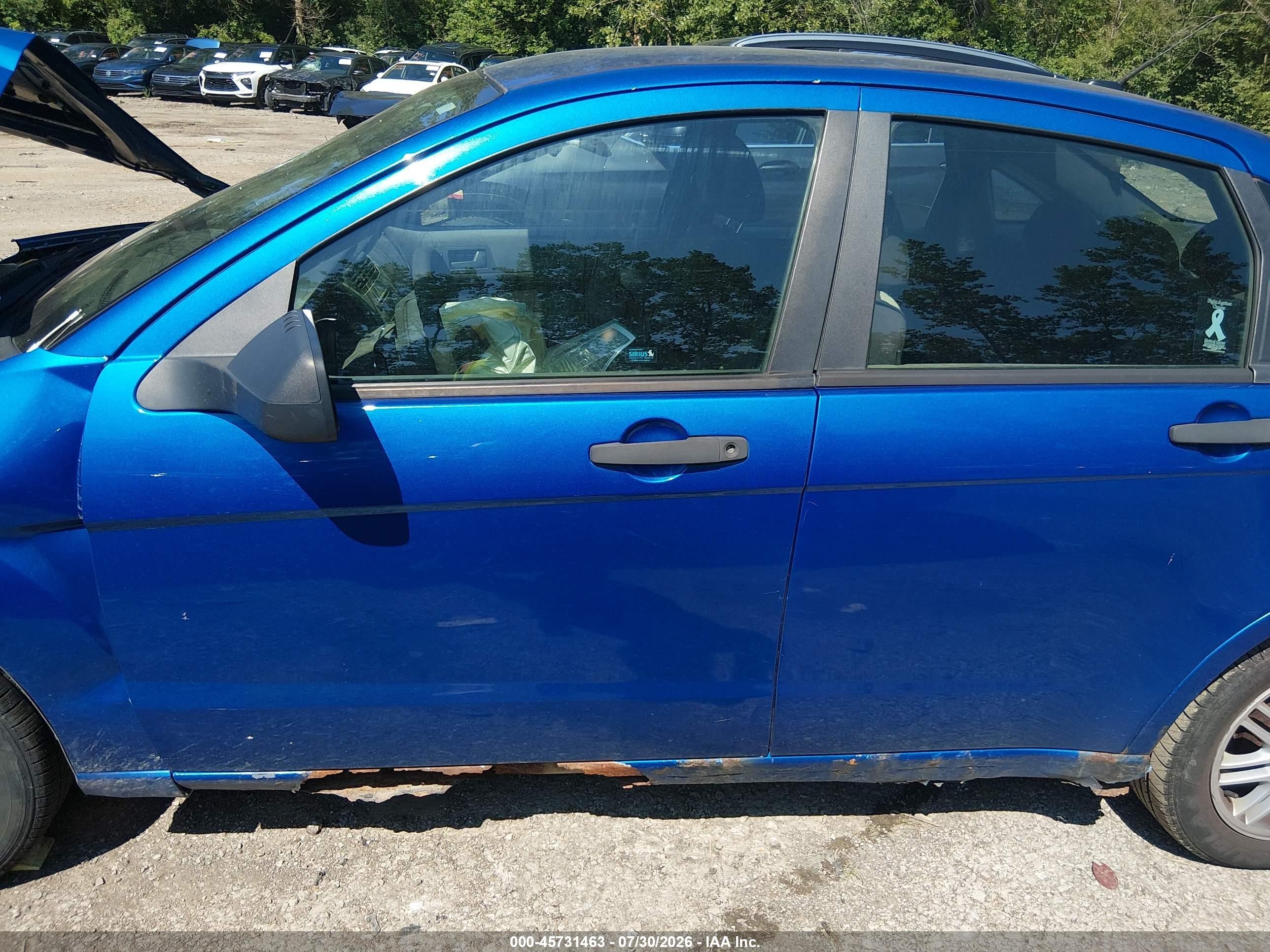 2011 Ford Focus Se Blue vin: 1FAHP3FN5BW144944