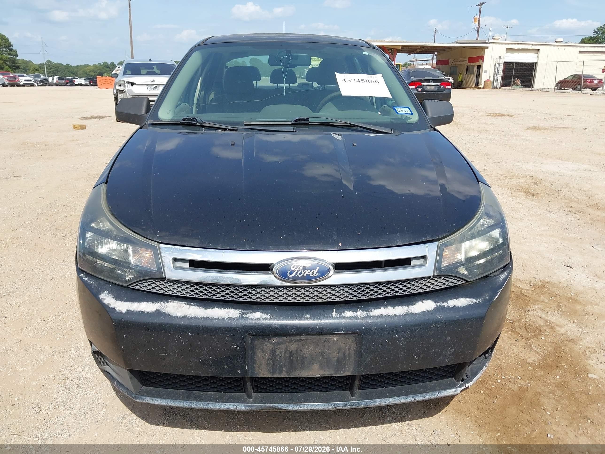 2011 Ford Focus Se Black vin: 1FAHP3FN5BW147651