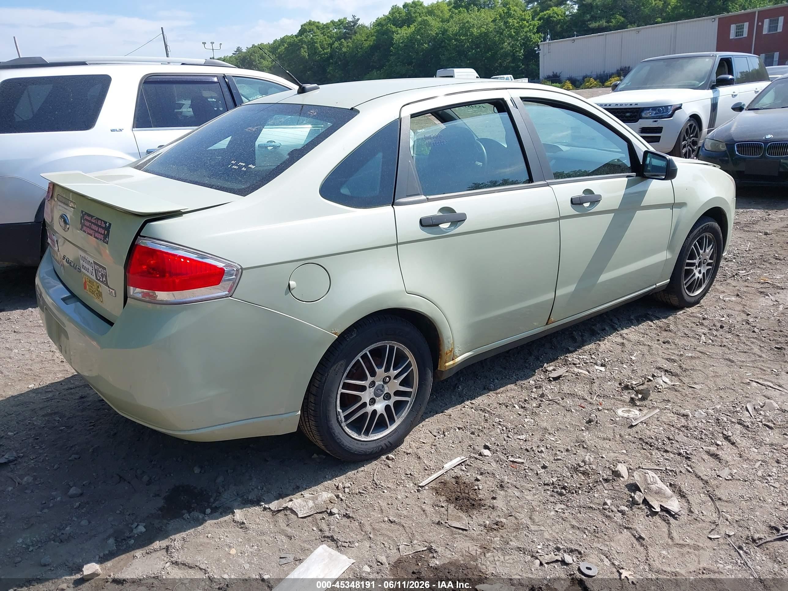 2010 Ford Focus Se Green vin: 1FAHP3FN6AW119954