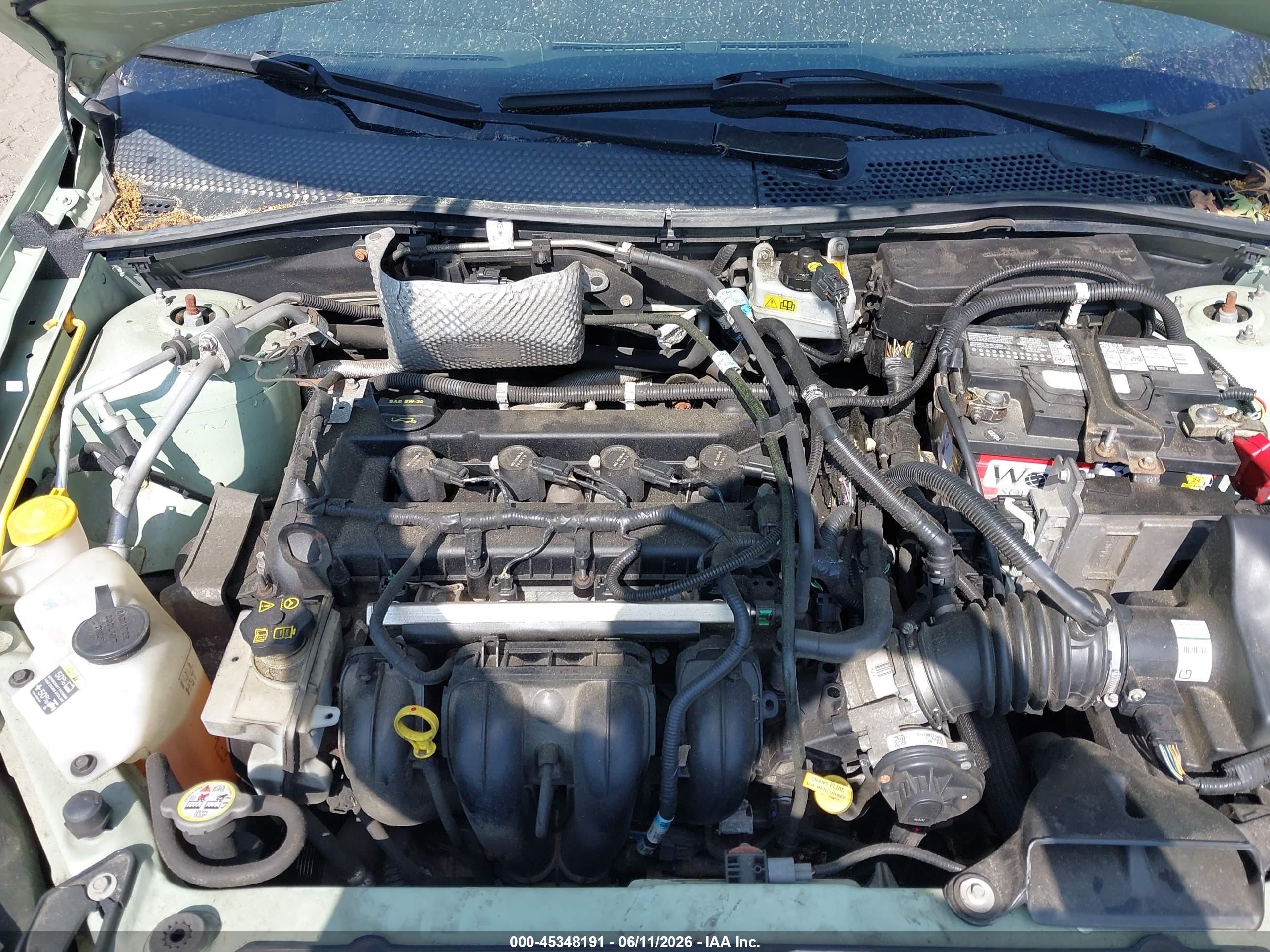 2010 Ford Focus Se Green vin: 1FAHP3FN6AW119954