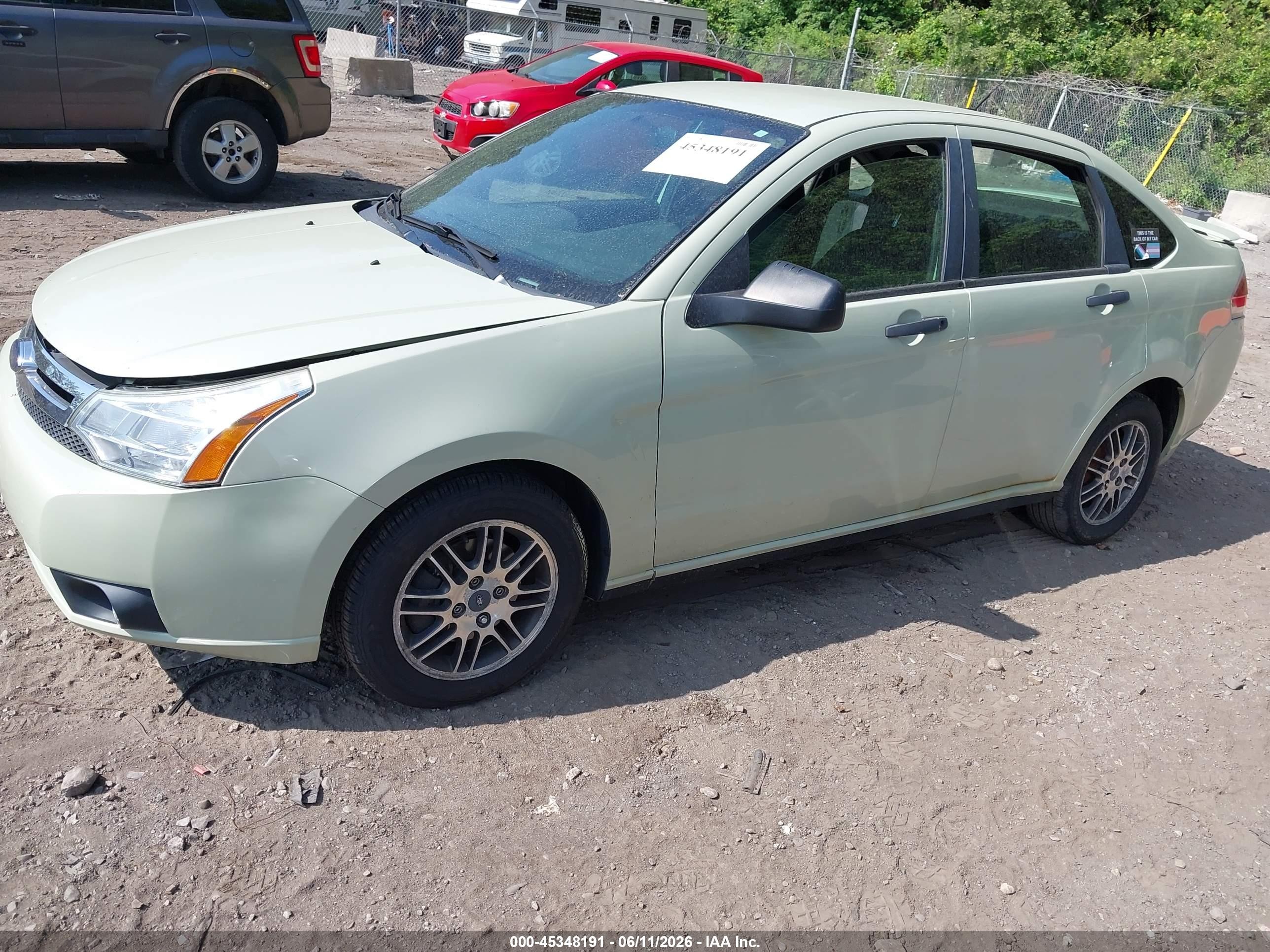 2010 Ford Focus Se Green vin: 1FAHP3FN6AW119954