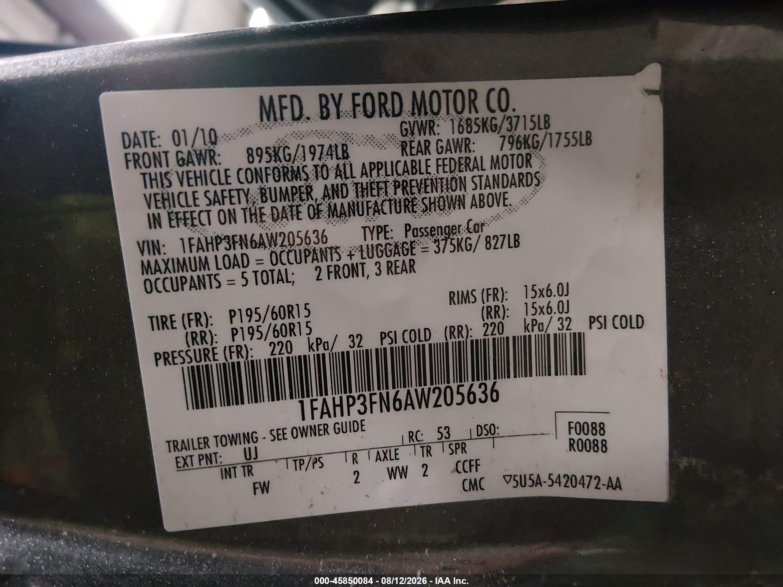 2010 Ford Focus Se Gray vin: 1FAHP3FN6AW205636
