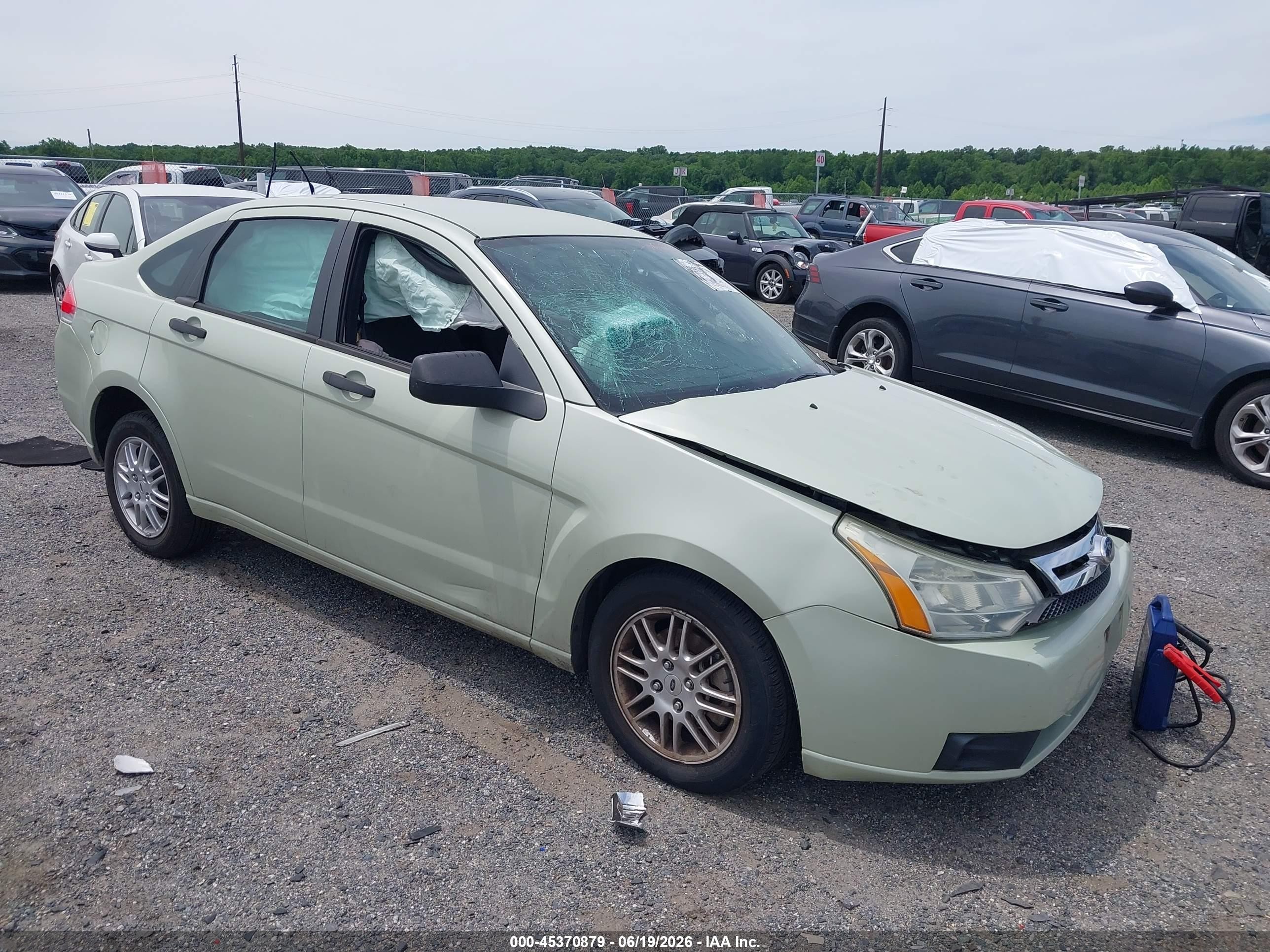 2010 Ford Focus Se Green vin: 1FAHP3FN6AW287383