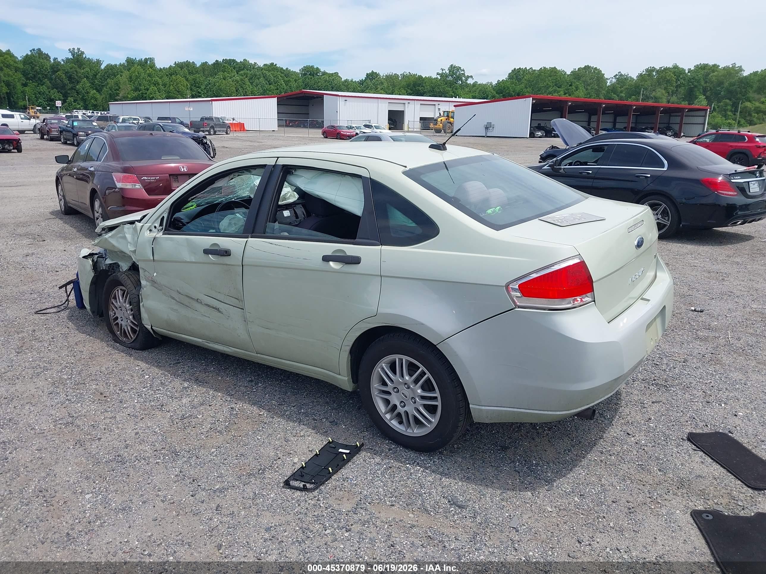 2010 Ford Focus Se Green vin: 1FAHP3FN6AW287383