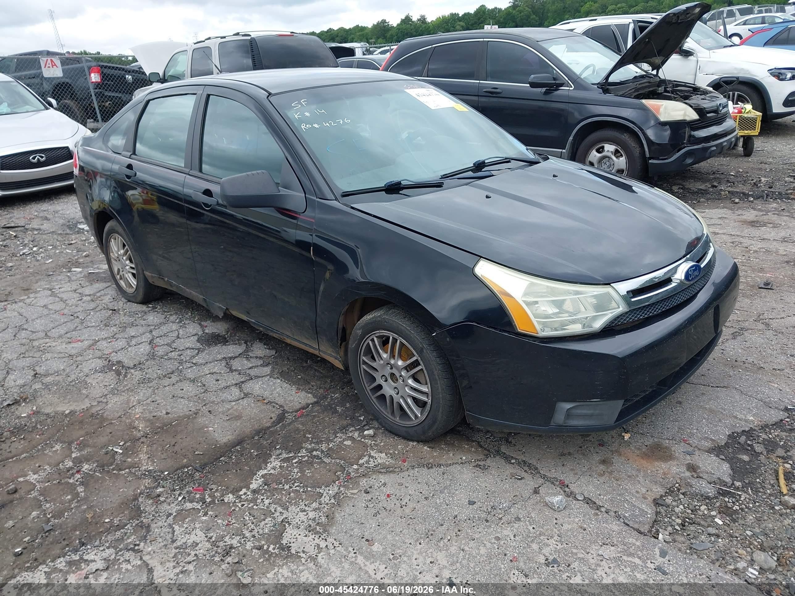 2011 Ford Focus Se Black vin: 1FAHP3FN6BW134276