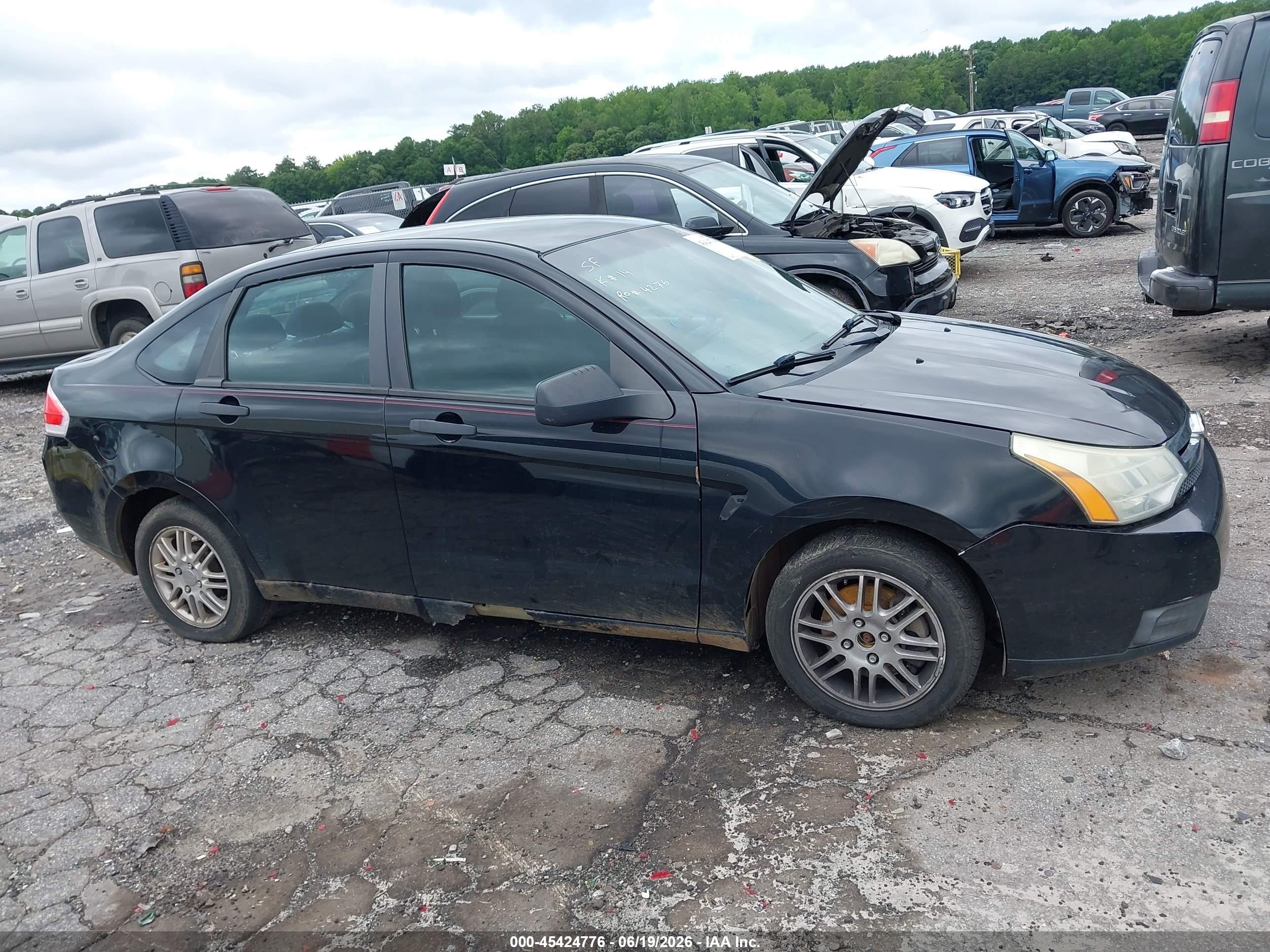 2011 Ford Focus Se Black vin: 1FAHP3FN6BW134276