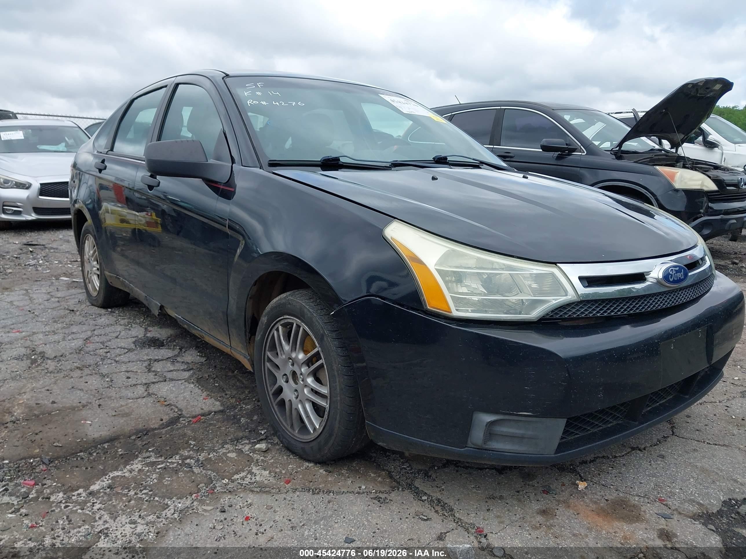 2011 Ford Focus Se Black vin: 1FAHP3FN6BW134276