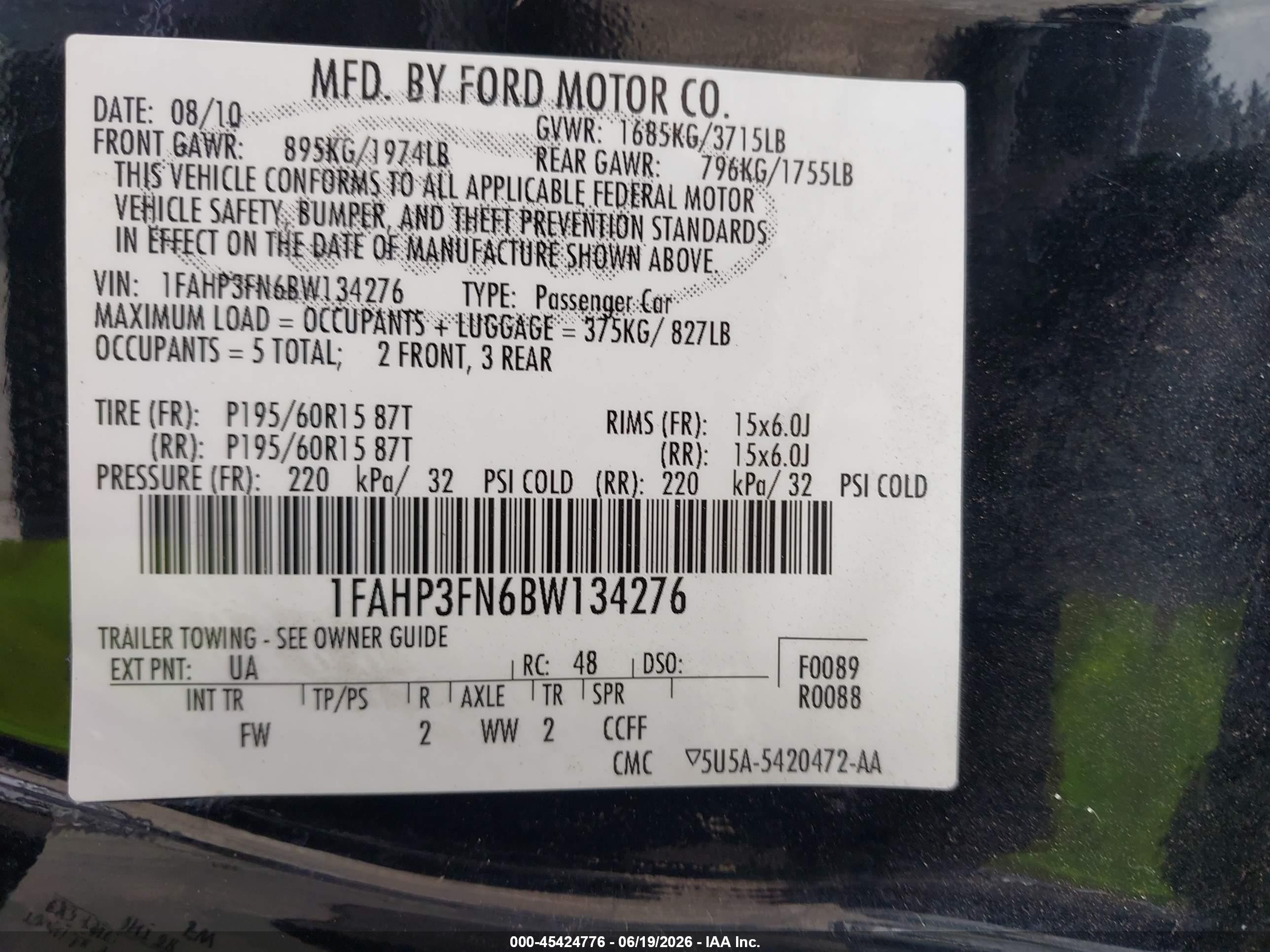 2011 Ford Focus Se Black vin: 1FAHP3FN6BW134276