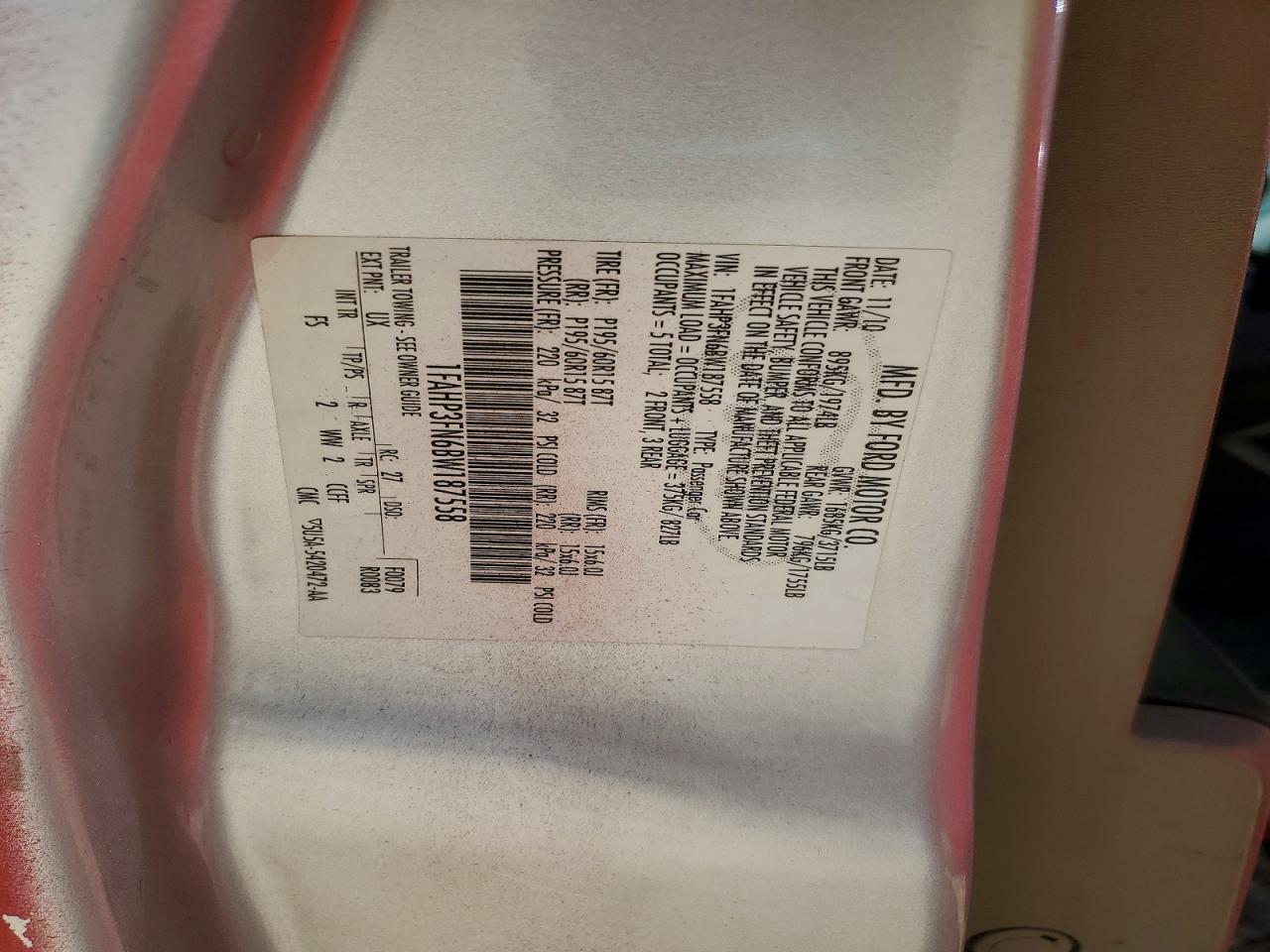 2011 Ford Focus Se Red vin: 1FAHP3FN6BW187558