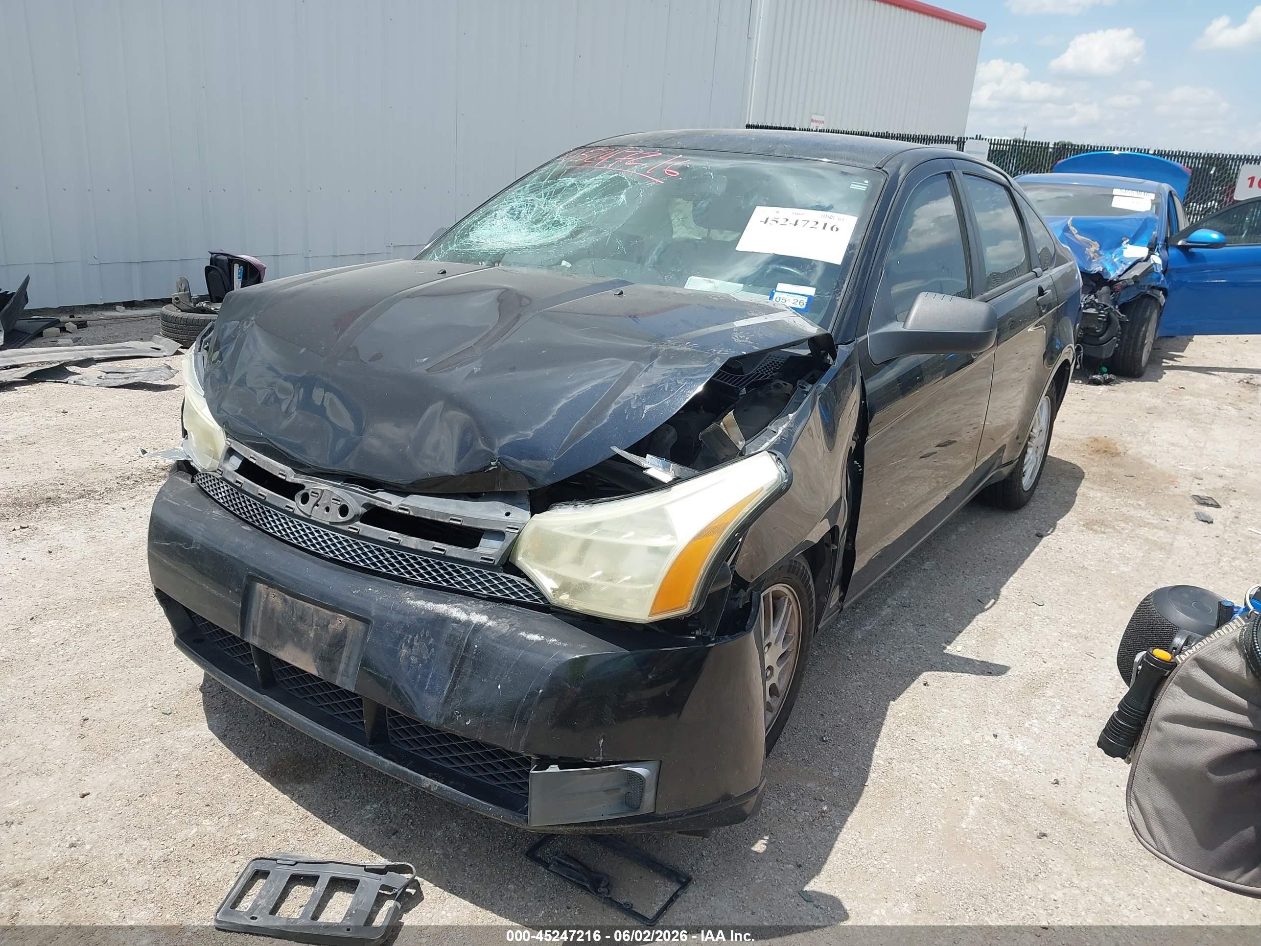 2010 Ford Focus Se Black vin: 1FAHP3FN7AW149688