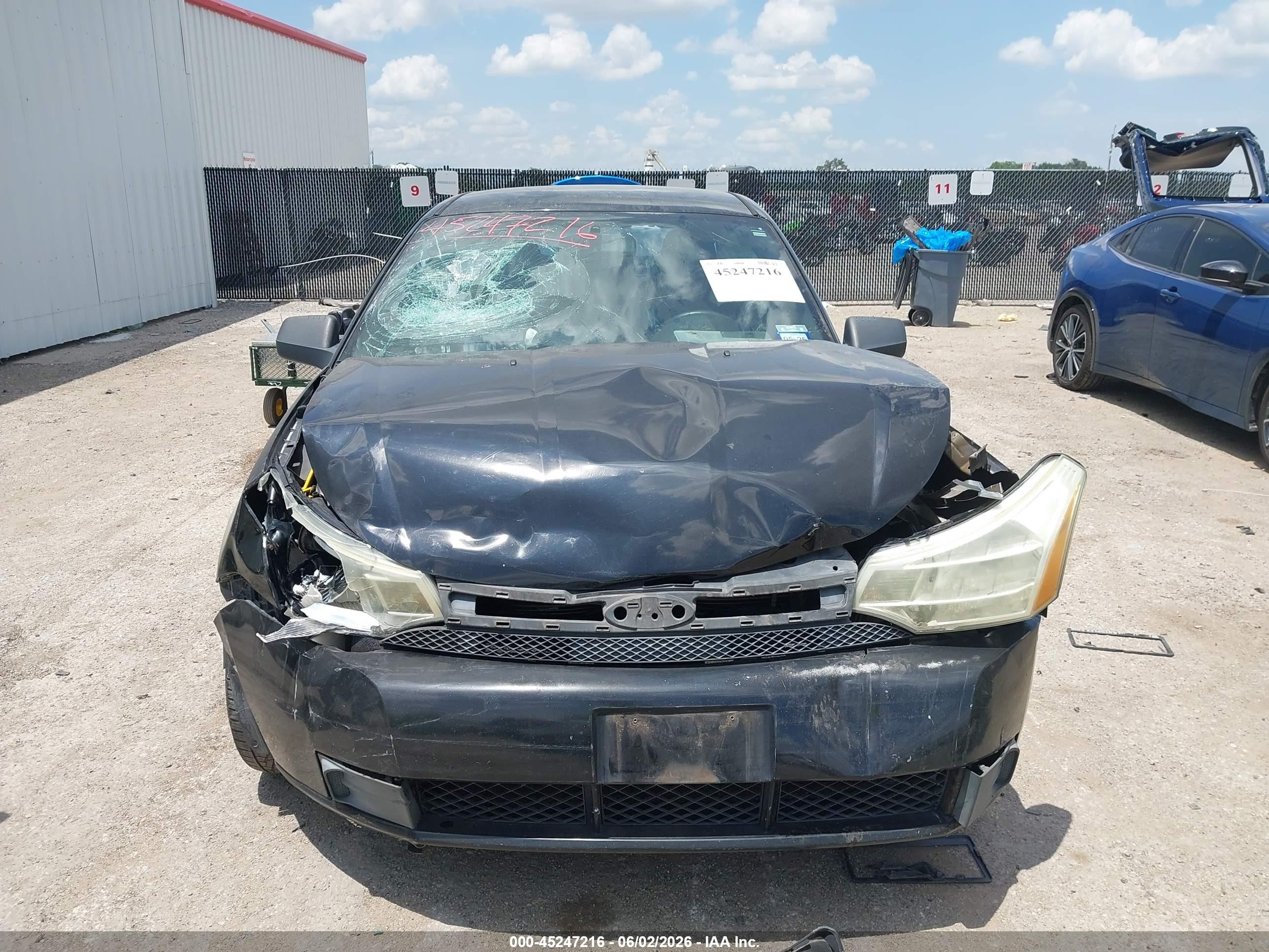 2010 Ford Focus Se Black vin: 1FAHP3FN7AW149688