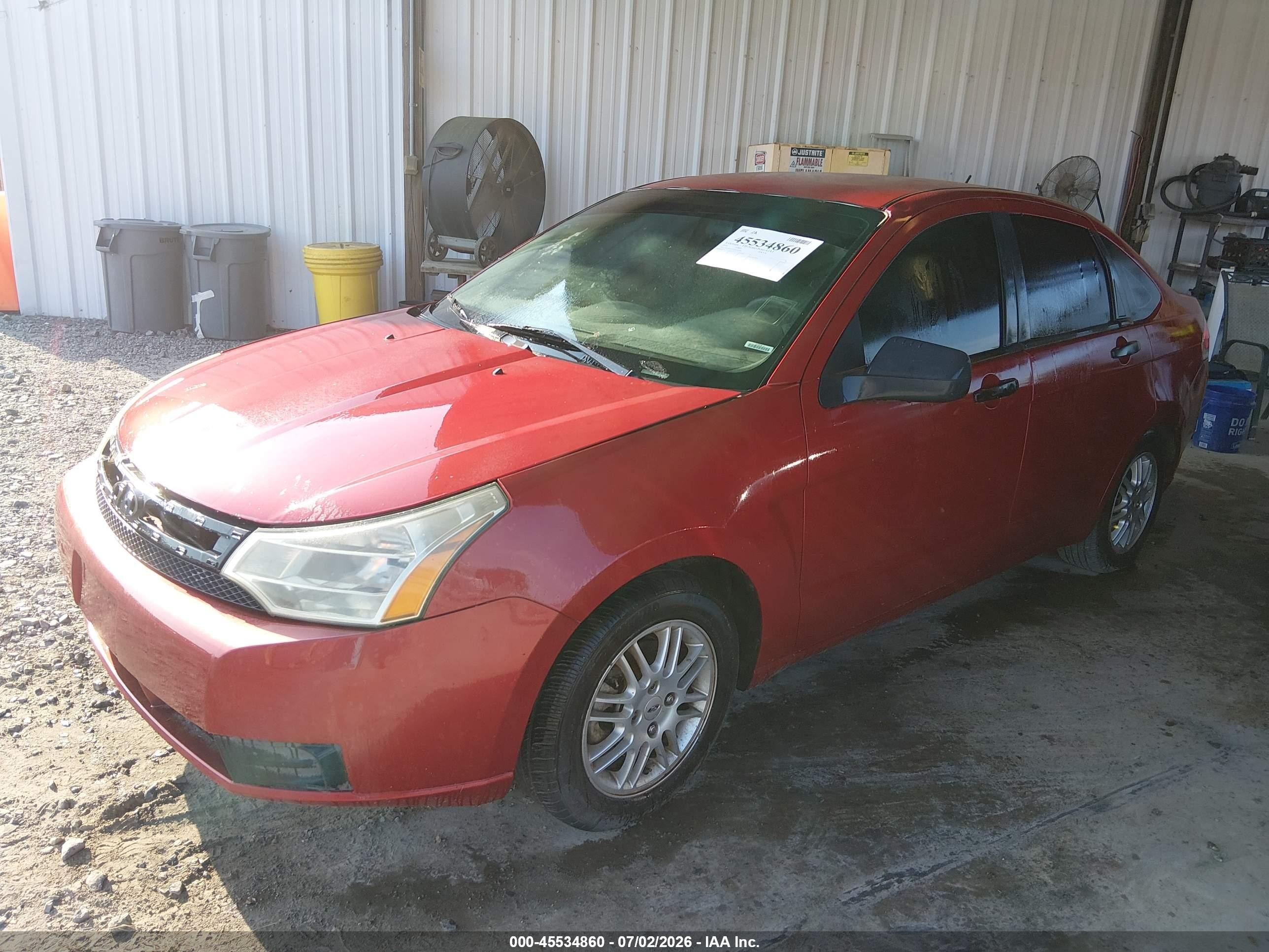 2010 Ford Focus Se Red vin: 1FAHP3FN7AW187082