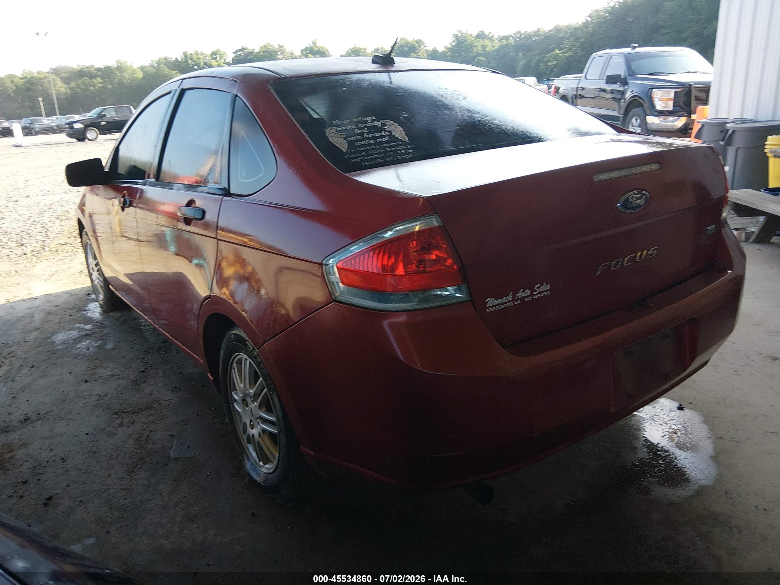 2010 Ford Focus Se Red vin: 1FAHP3FN7AW187082