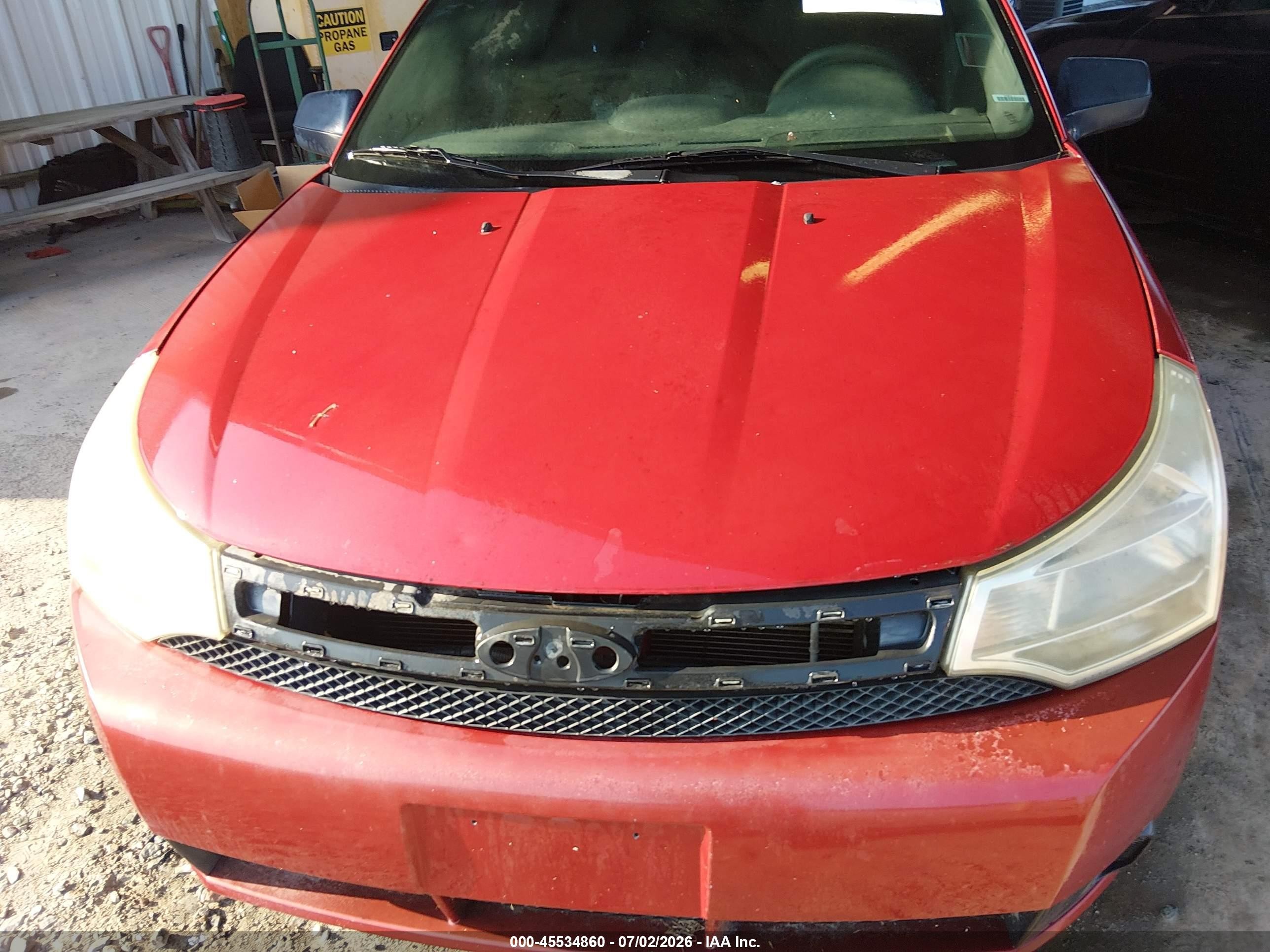 2010 Ford Focus Se Red vin: 1FAHP3FN7AW187082