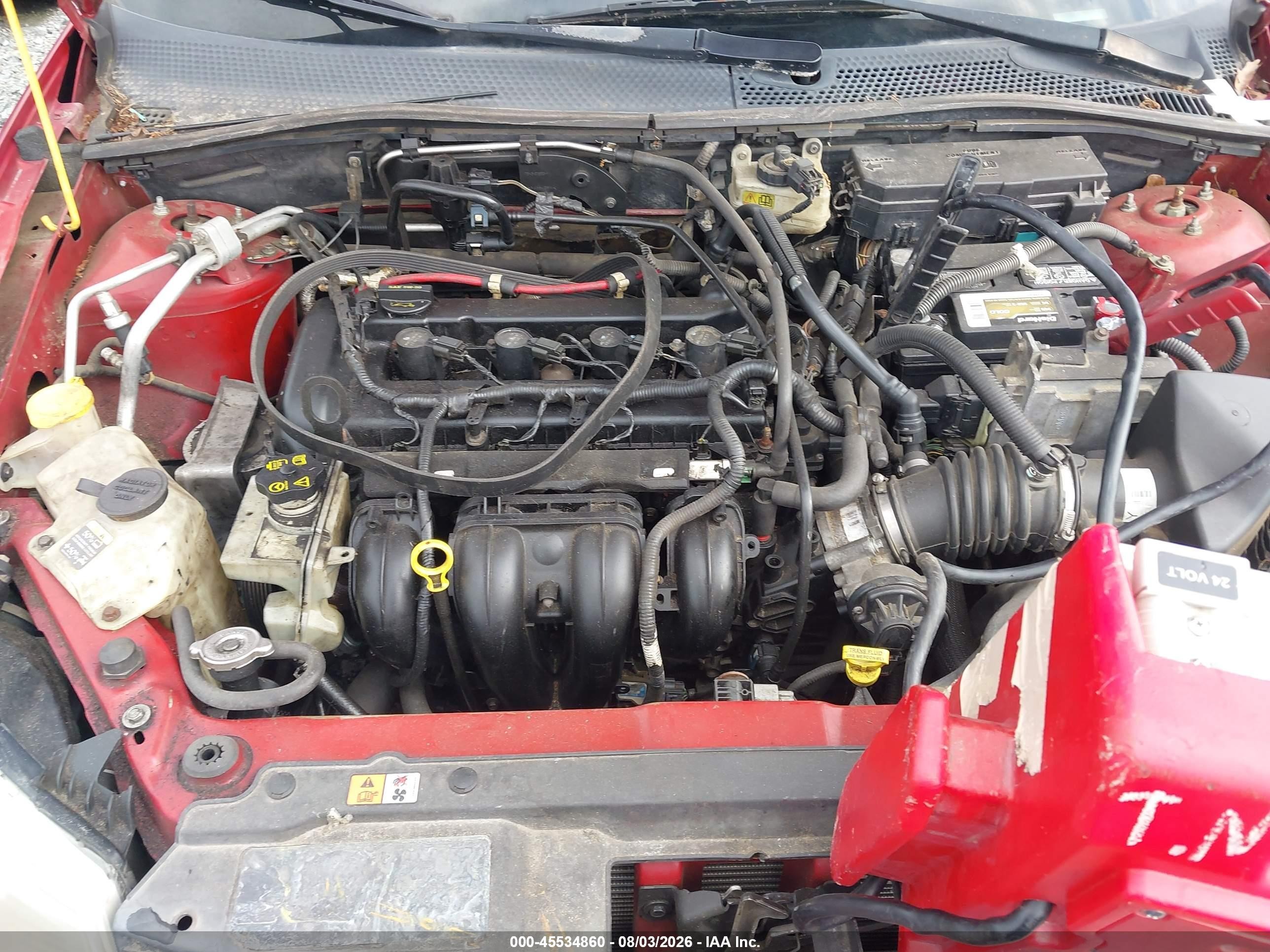 2010 Ford Focus Se Red vin: 1FAHP3FN7AW187082