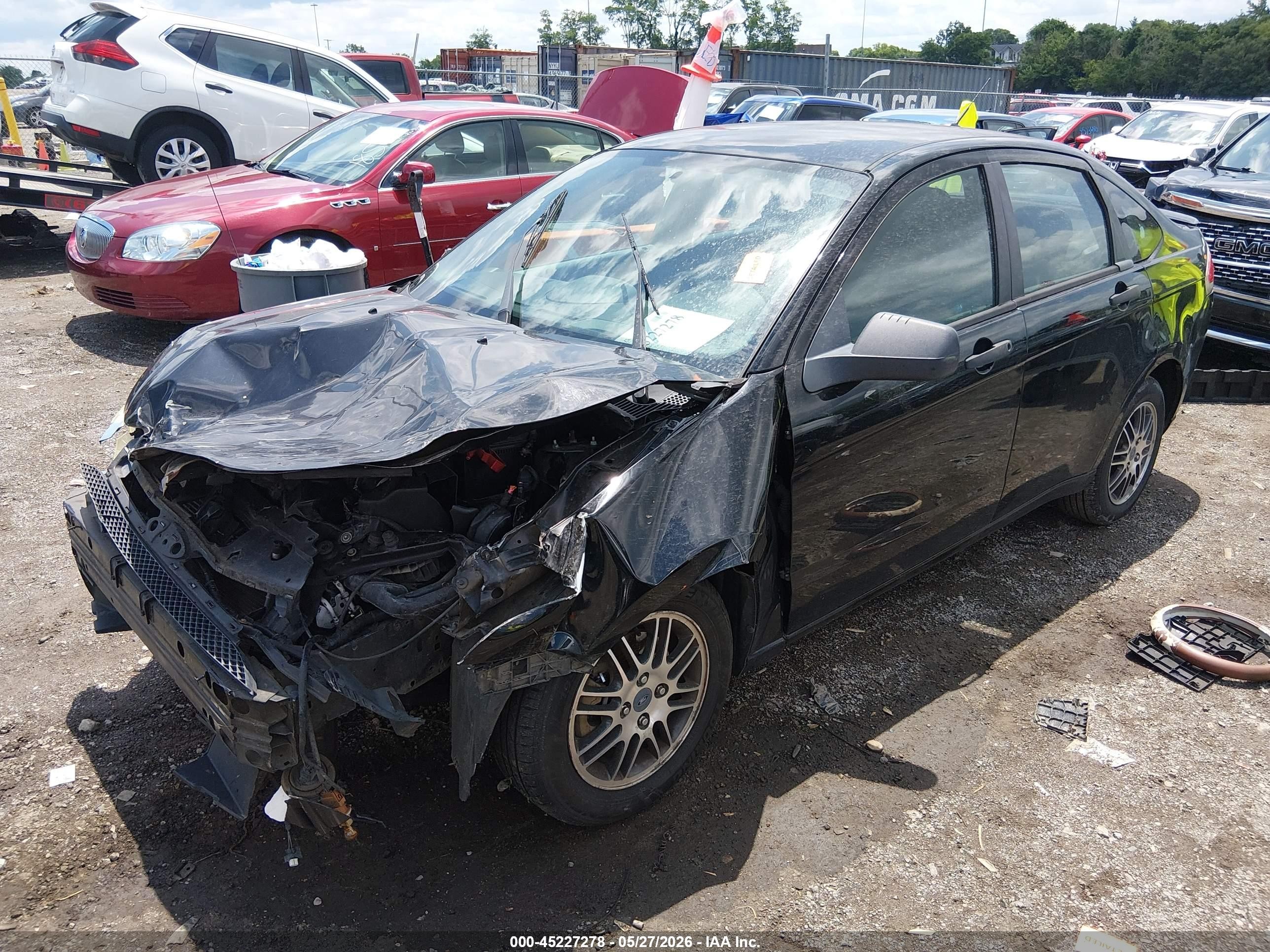 2010 Ford Focus Se Black vin: 1FAHP3FN7AW201272