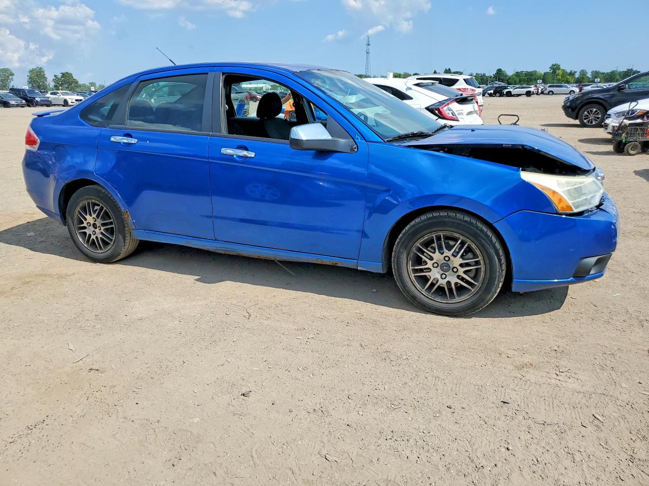 2010 Ford Focus Se Blue vin: 1FAHP3FN7AW216435