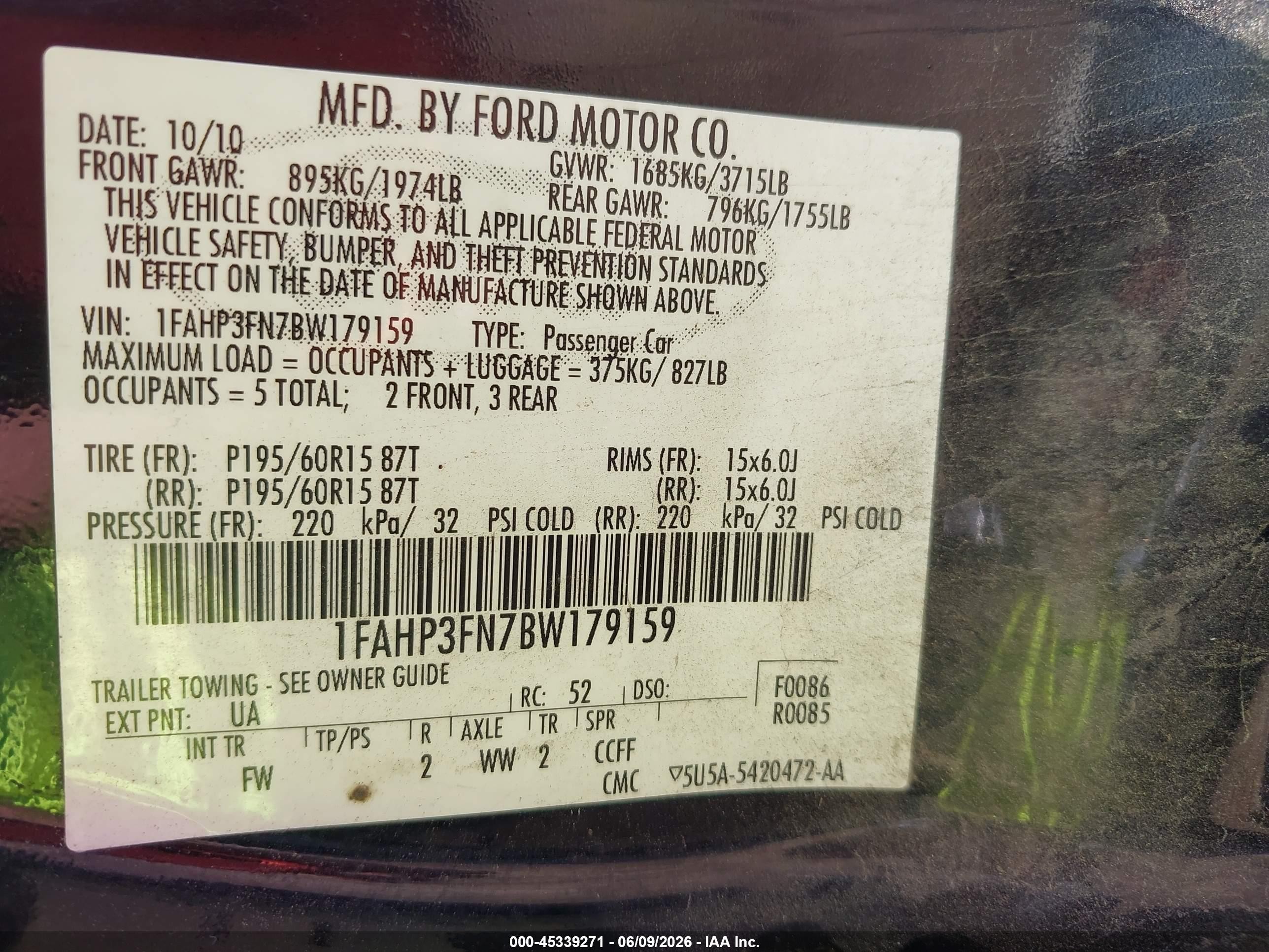 2011 Ford Focus Se Черный vin: 1FAHP3FN7BW179159