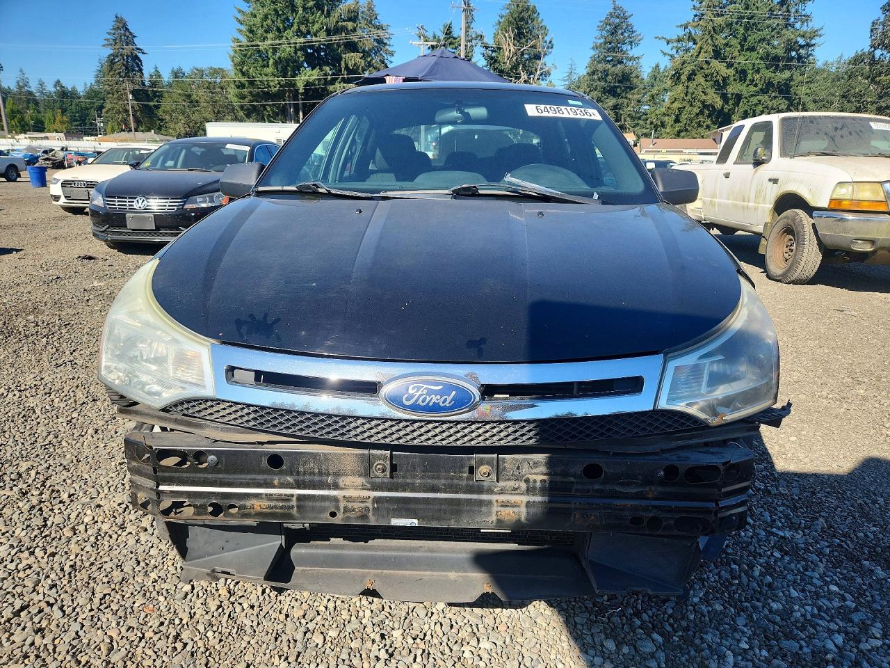 2011 Ford Focus Se Black vin: 1FAHP3FN7BW201936