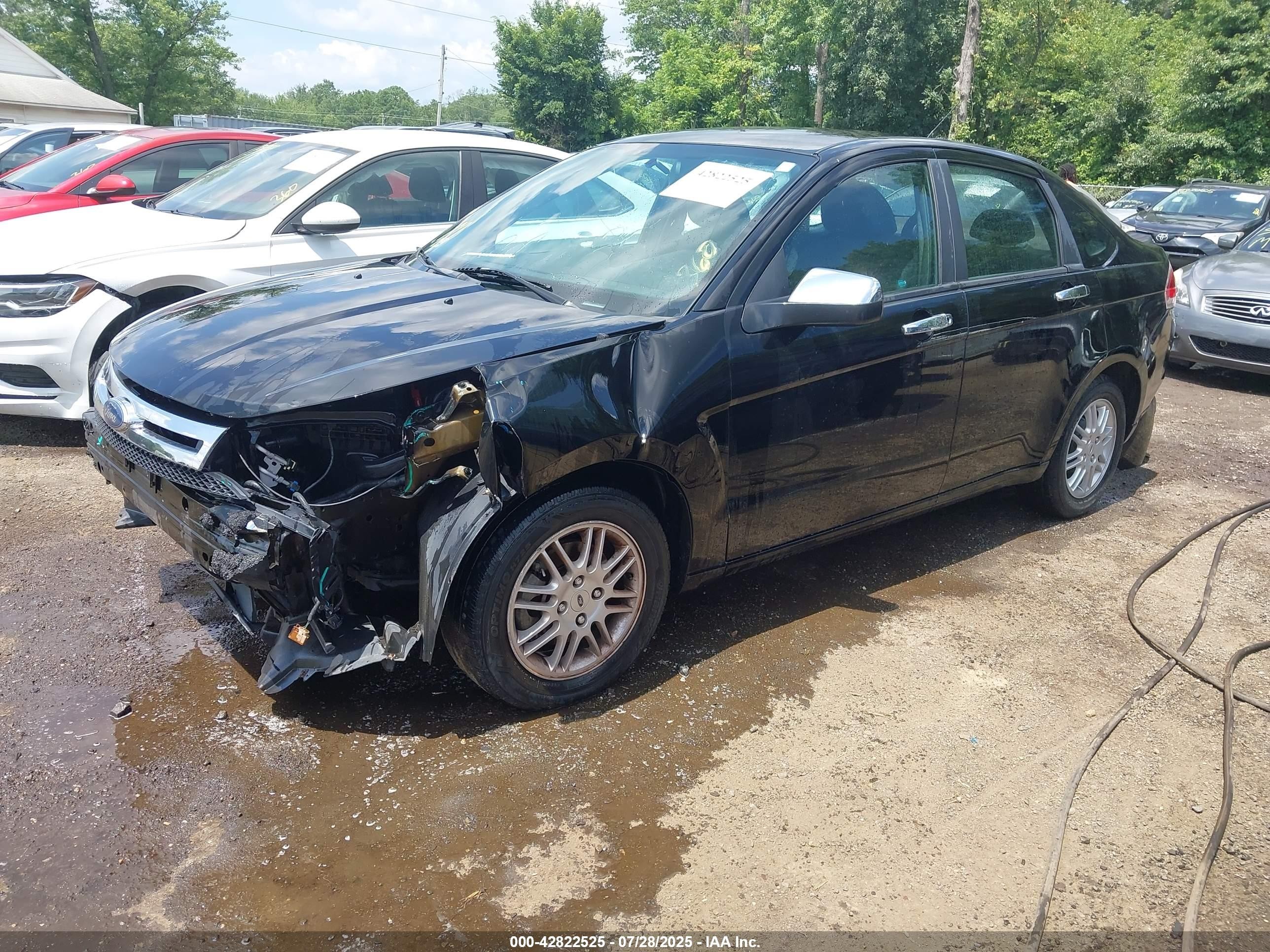 2010 Ford Focus Se Black vin: 1FAHP3FN8AW142894