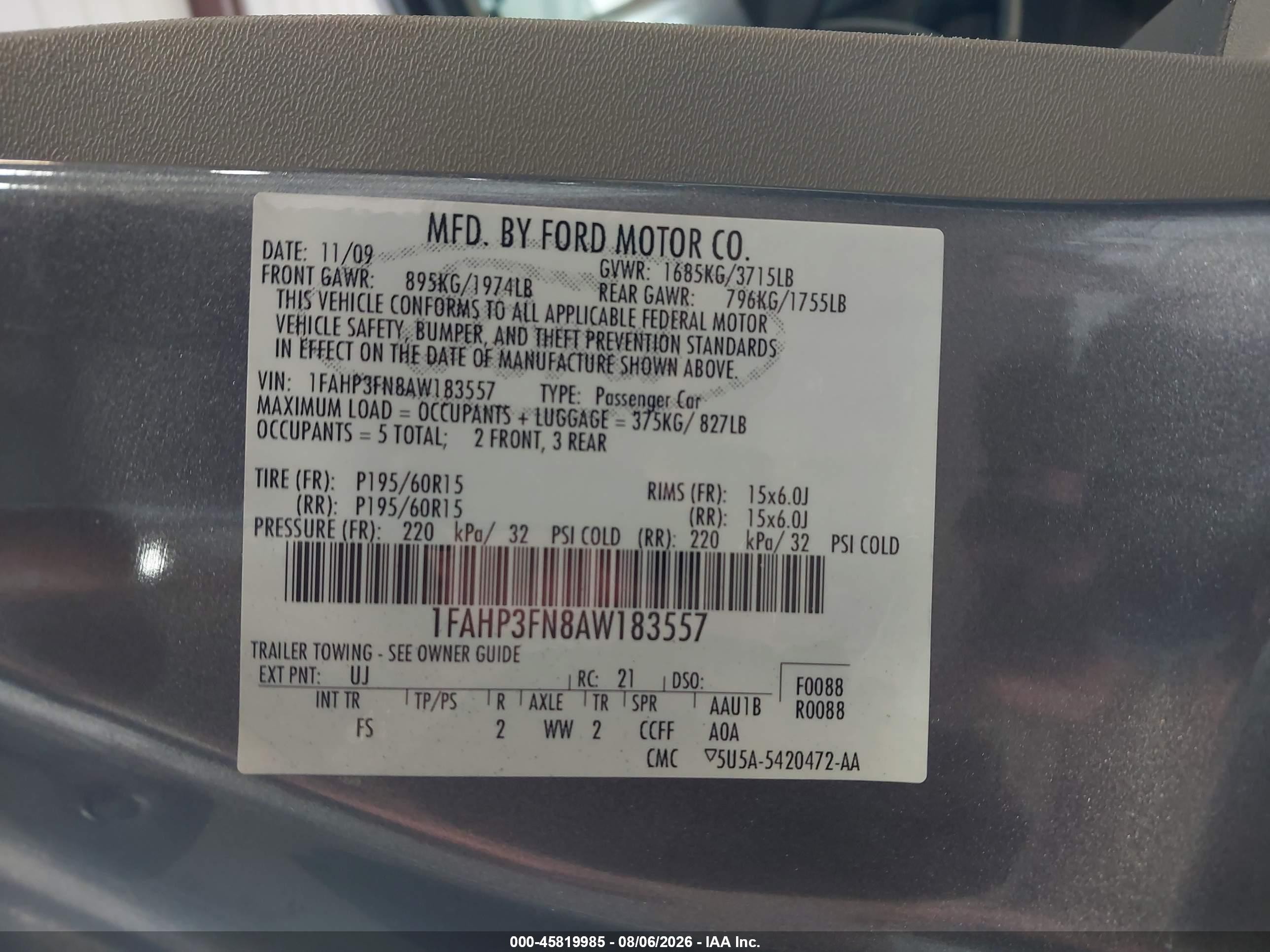 2010 Ford Focus Se Gray vin: 1FAHP3FN8AW183557