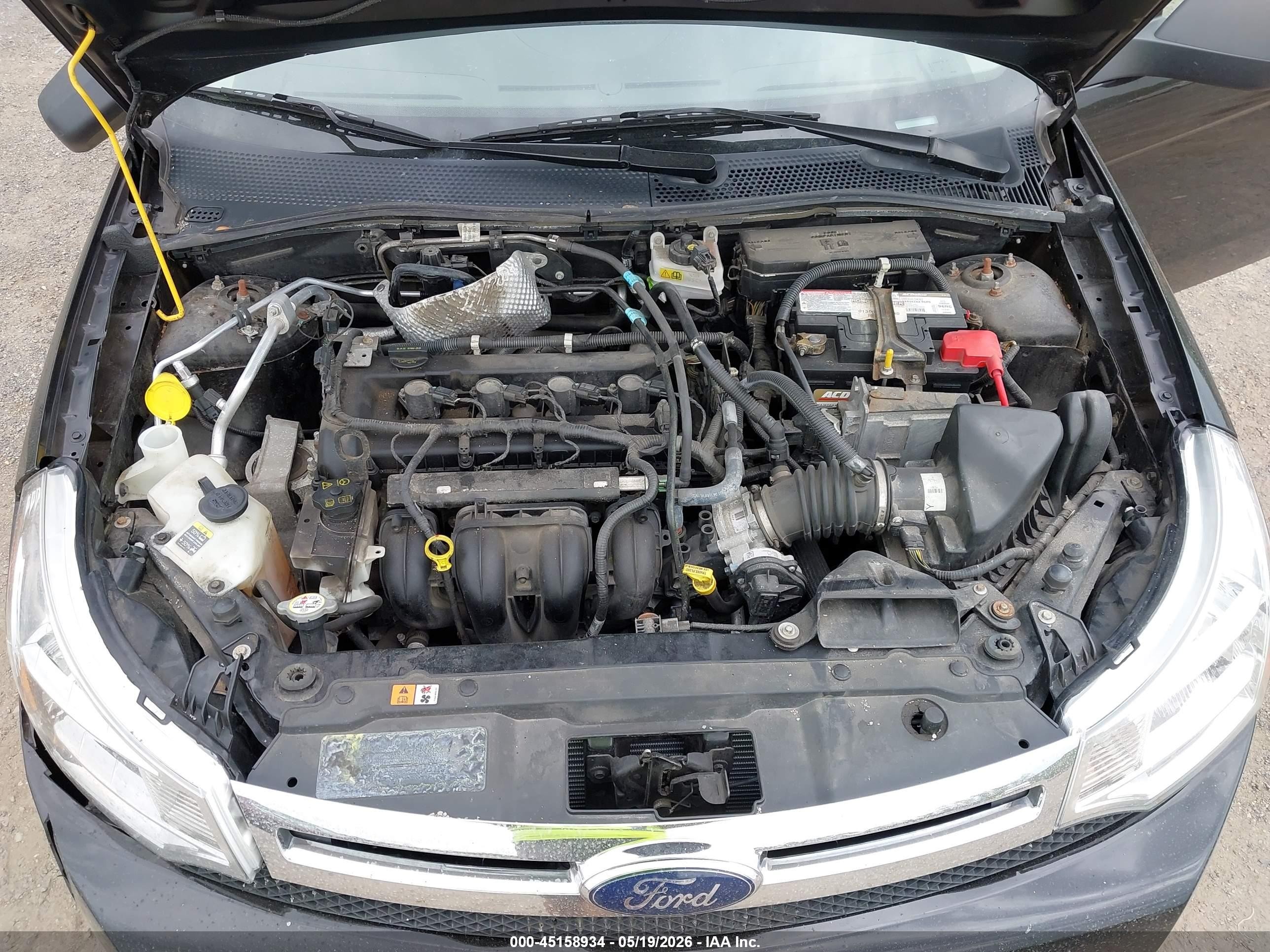 2010 Ford Focus Se Black vin: 1FAHP3FN8AW234667