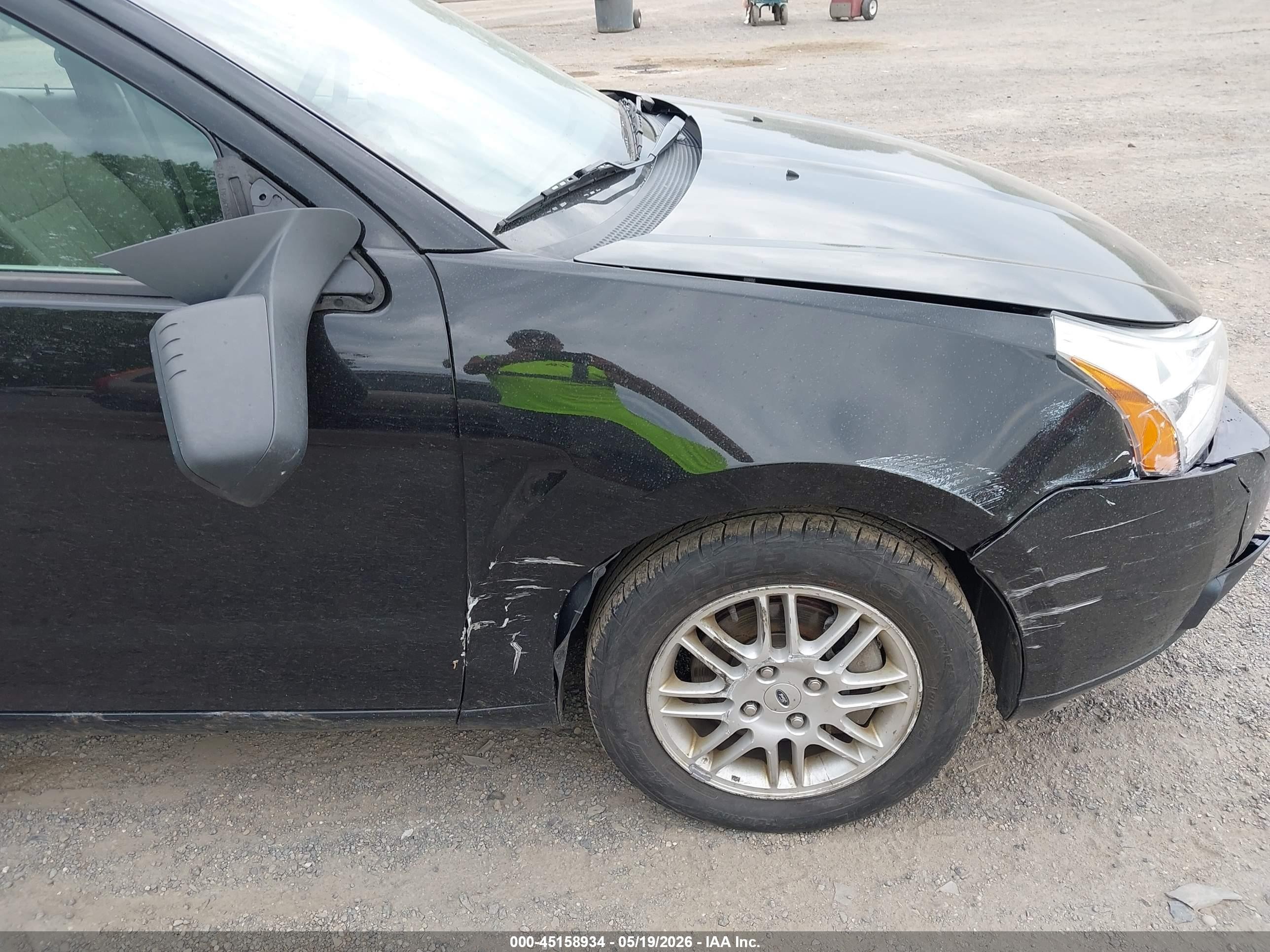 2010 Ford Focus Se Black vin: 1FAHP3FN8AW234667