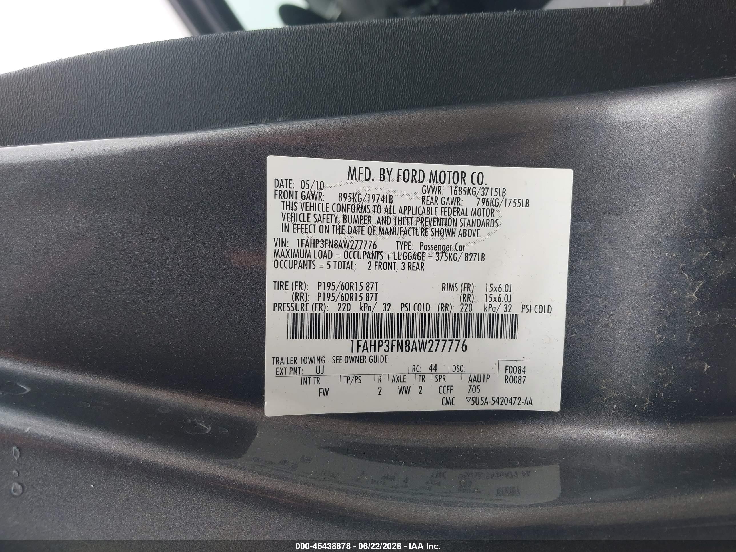 2010 Ford Focus Se Серый vin: 1FAHP3FN8AW277776