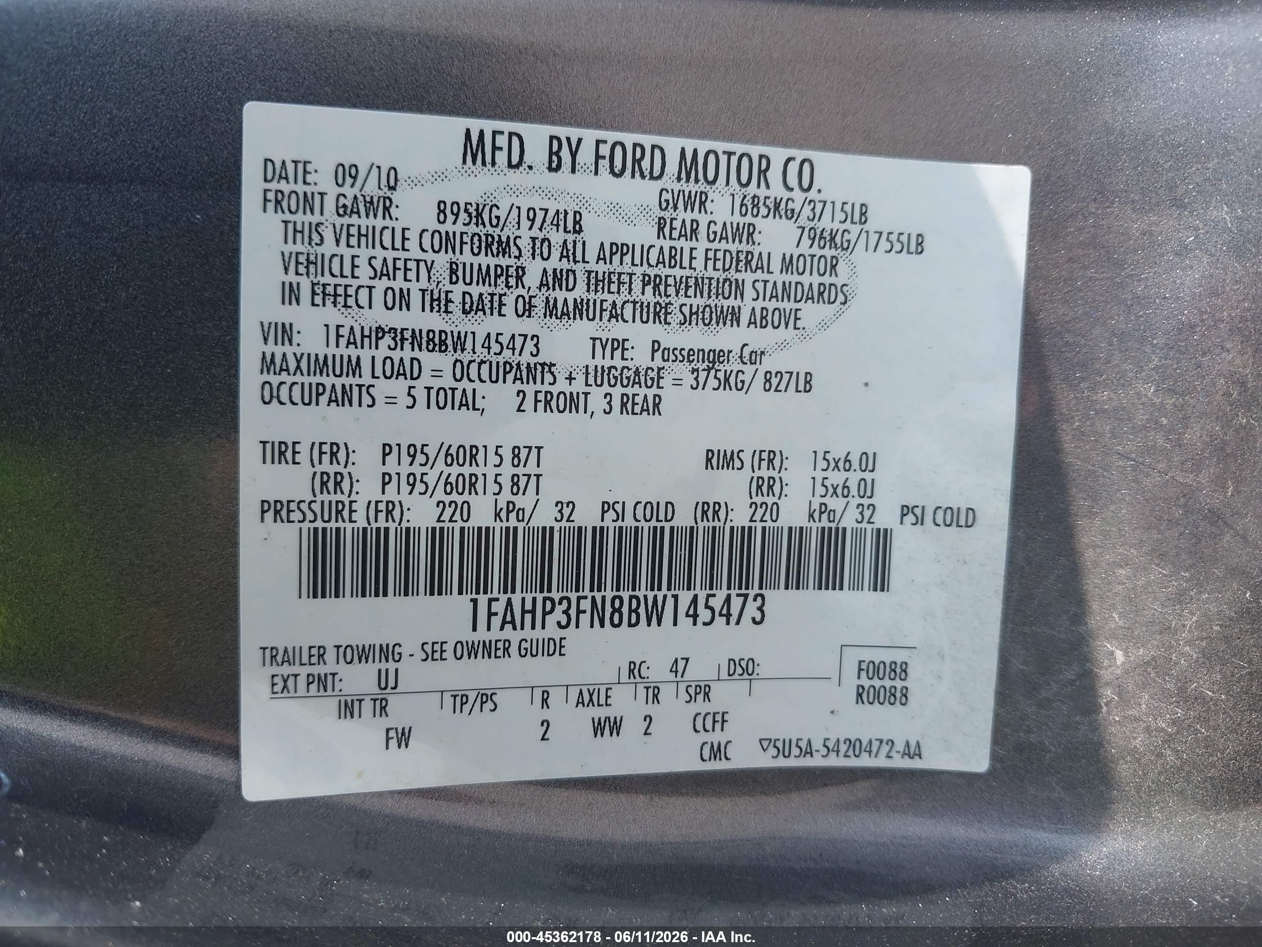 2011 Ford Focus Se Gray vin: 1FAHP3FN8BW145473