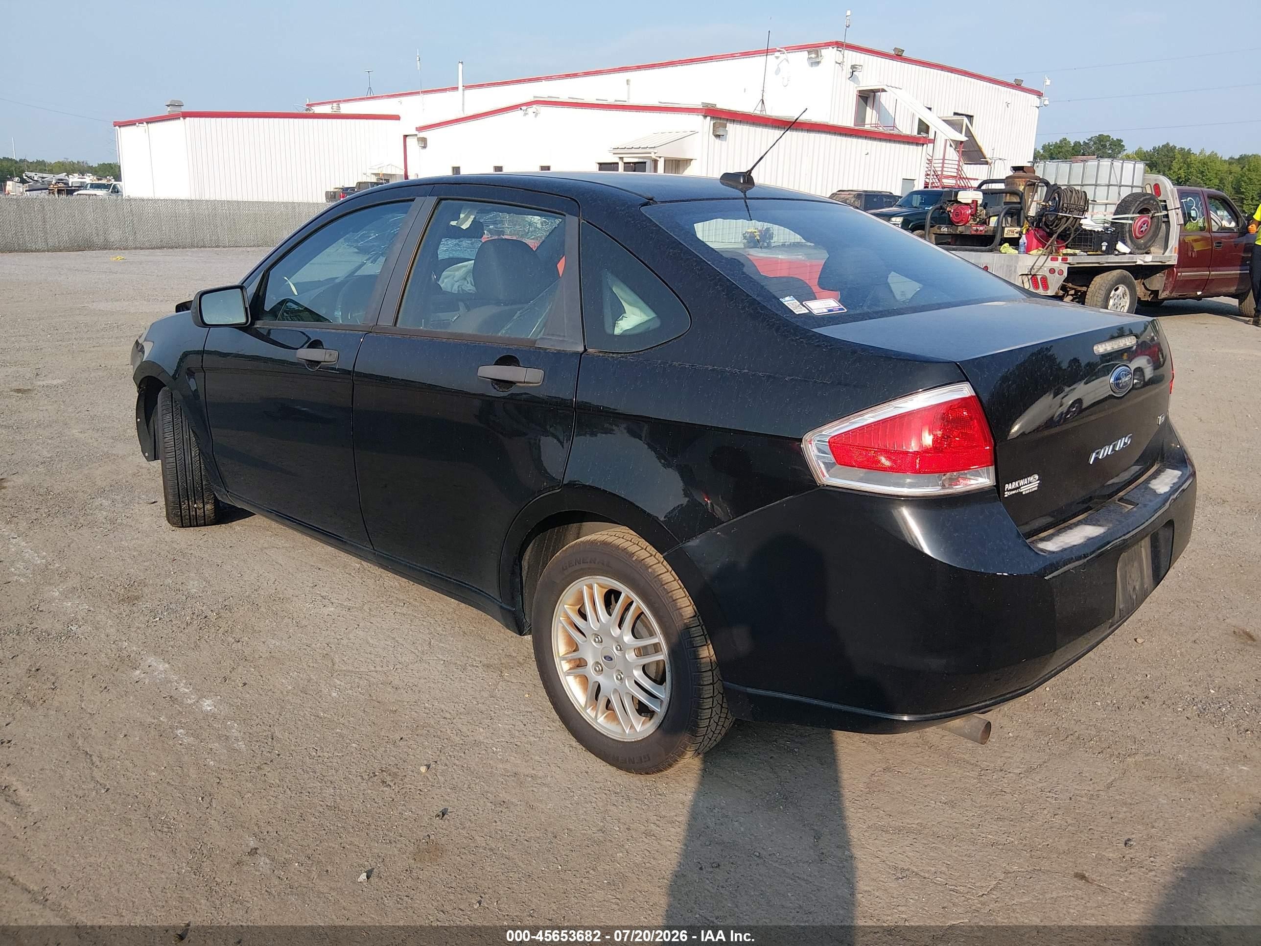 2010 Ford Focus Se Black vin: 1FAHP3FN9AW127014