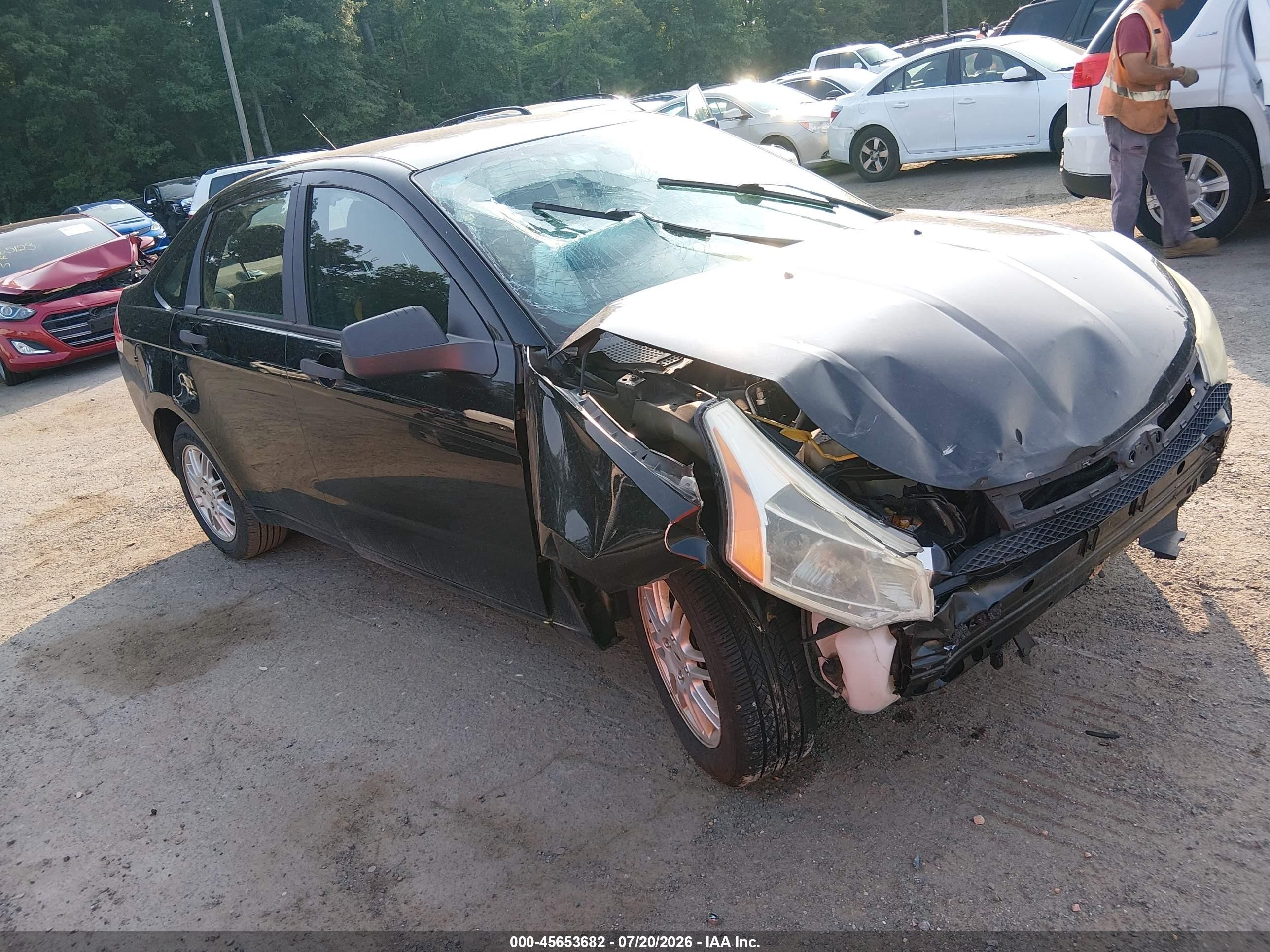 2010 Ford Focus Se Black vin: 1FAHP3FN9AW127014