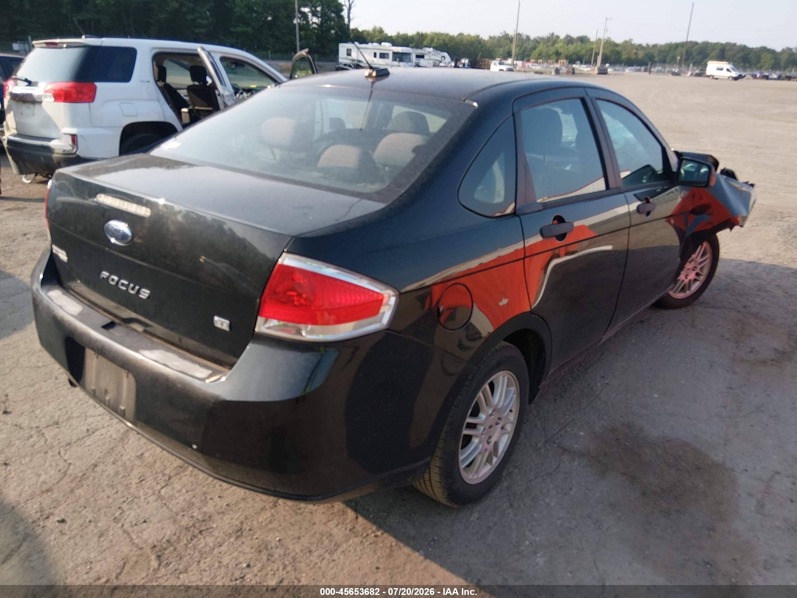 2010 Ford Focus Se Black vin: 1FAHP3FN9AW127014
