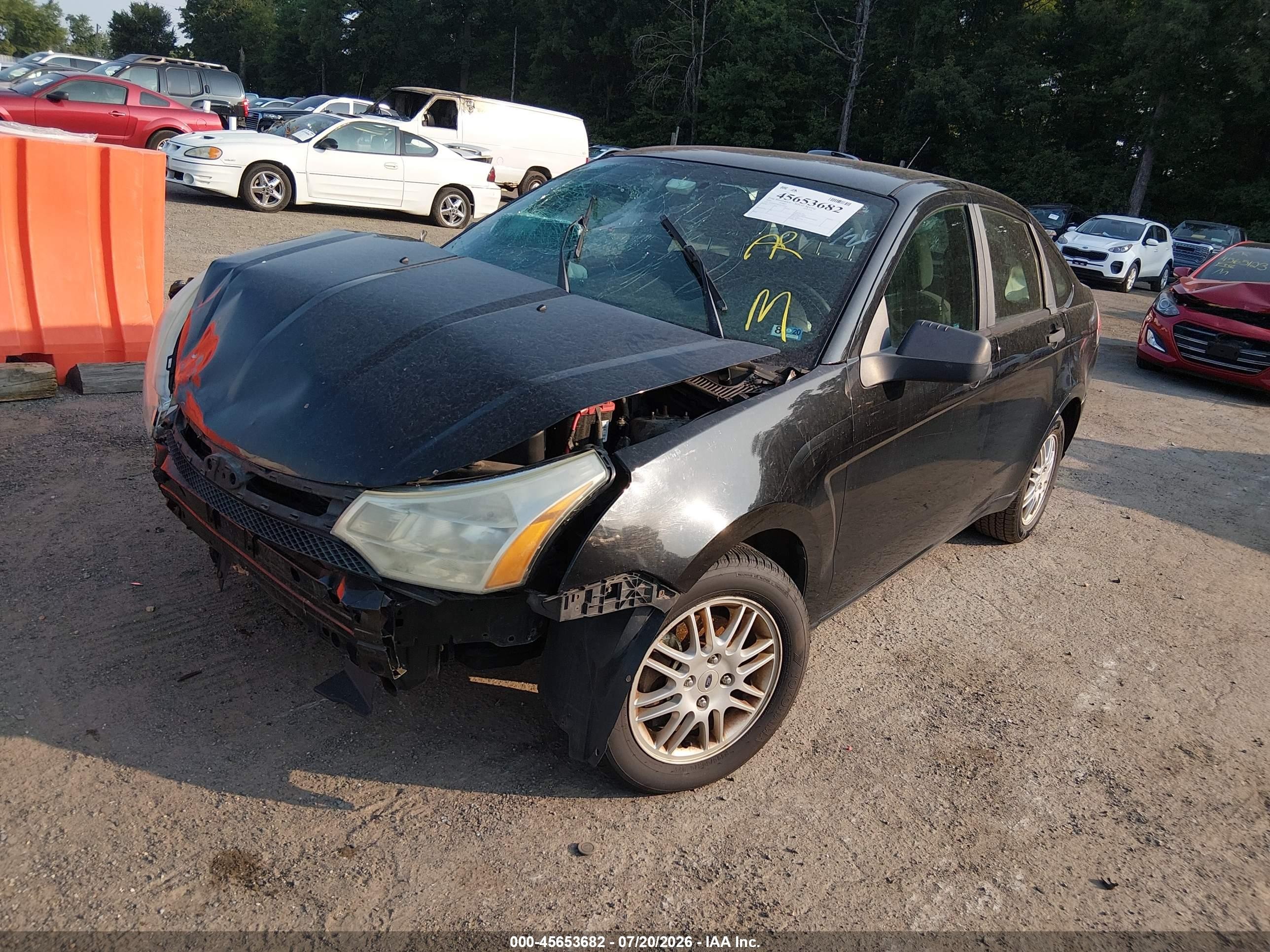 2010 Ford Focus Se Black vin: 1FAHP3FN9AW127014