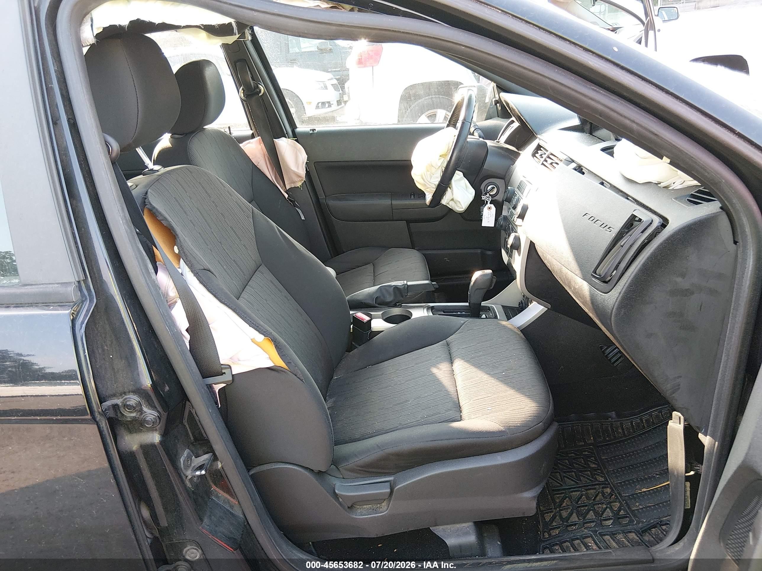2010 Ford Focus Se Black vin: 1FAHP3FN9AW127014