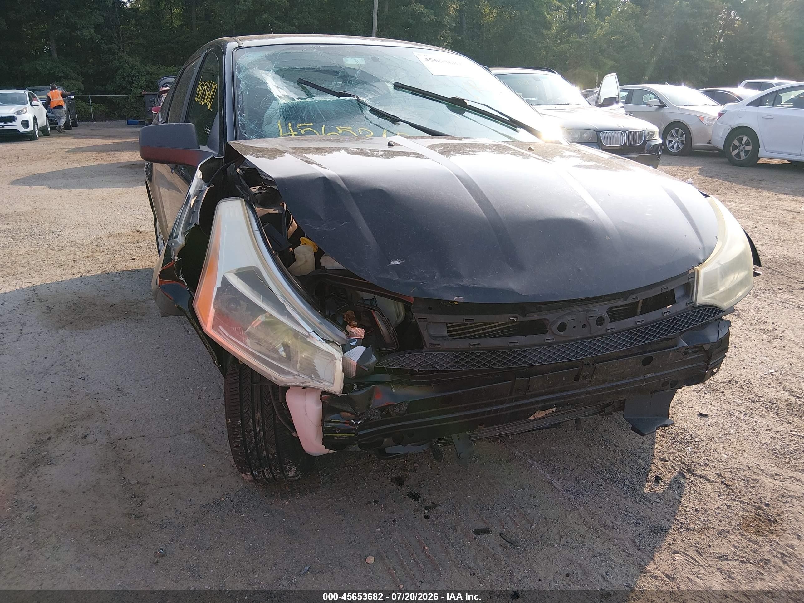 2010 Ford Focus Se Black vin: 1FAHP3FN9AW127014