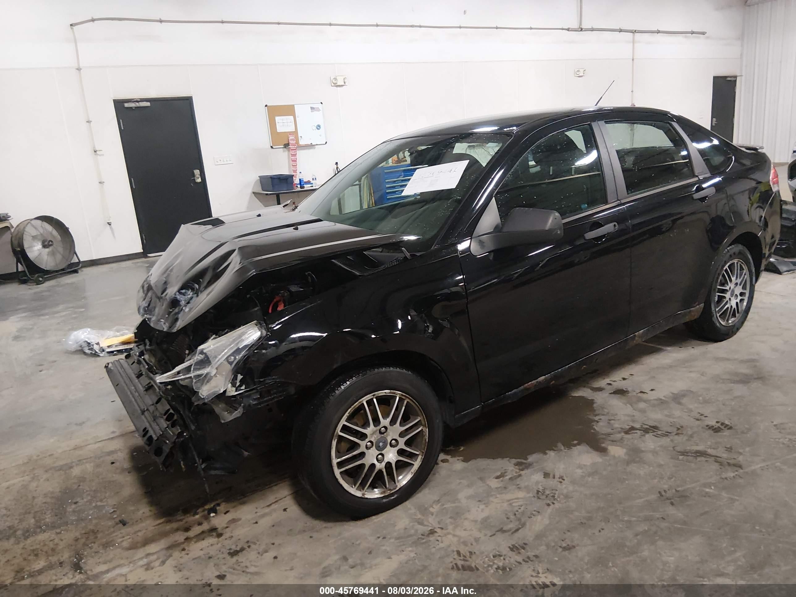 2010 Ford Focus Se Black vin: 1FAHP3FN9AW138112