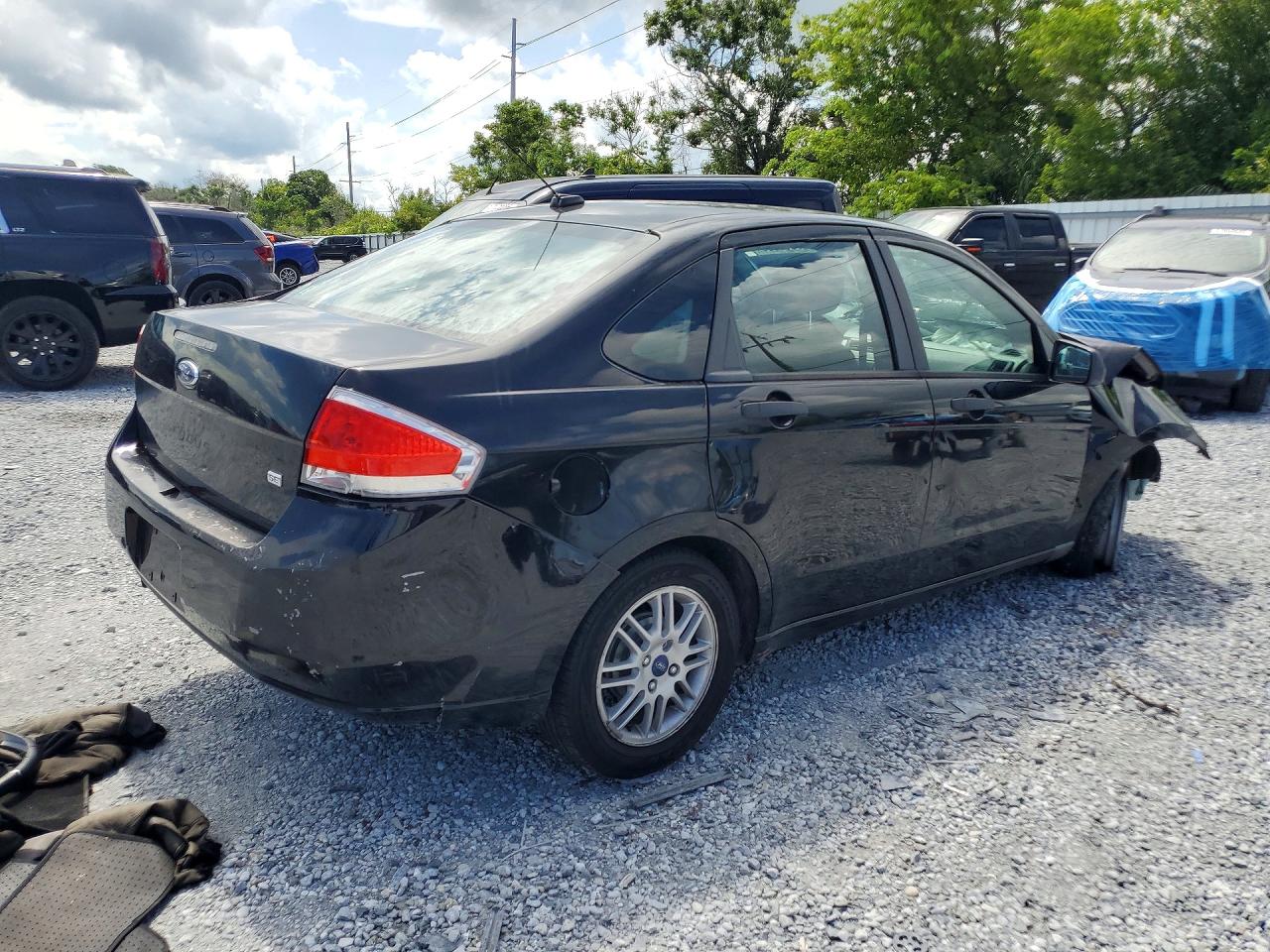 2010 Ford Focus Se Black vin: 1FAHP3FN9AW214668